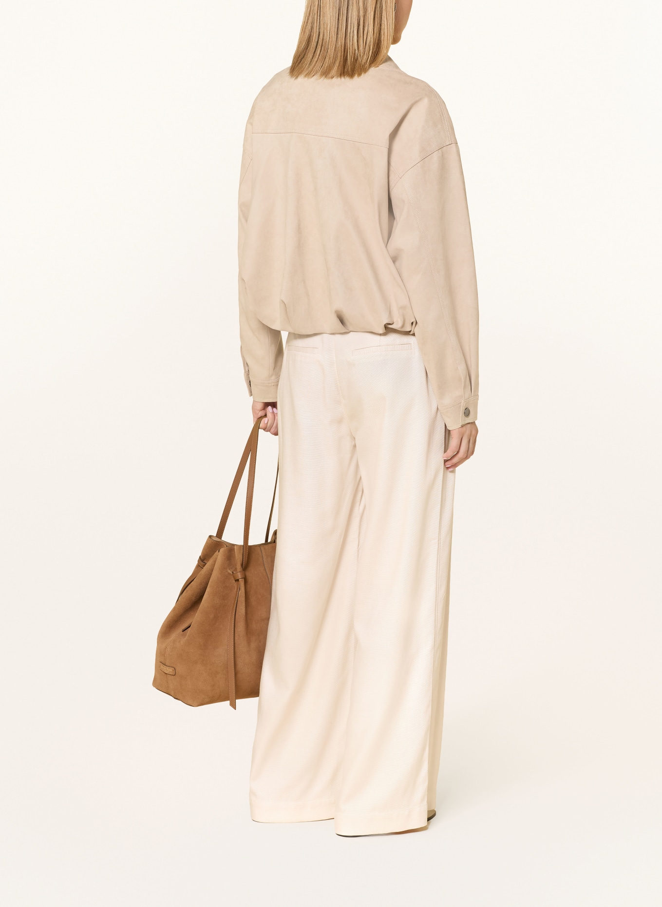 comma Marlene pants: CREAM / LIGHT GRAY