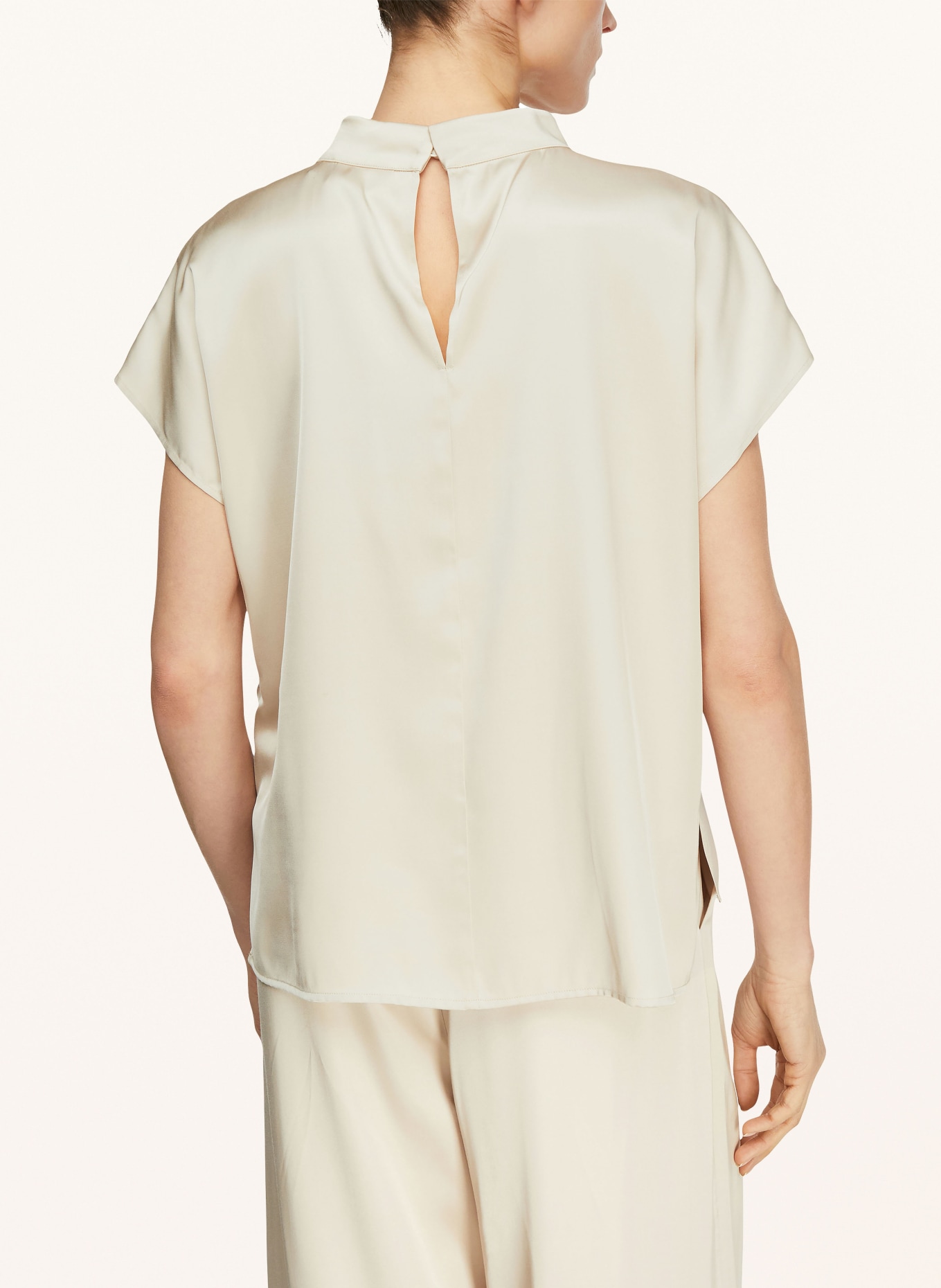 comma Blusenshirt aus Satin: ECRU