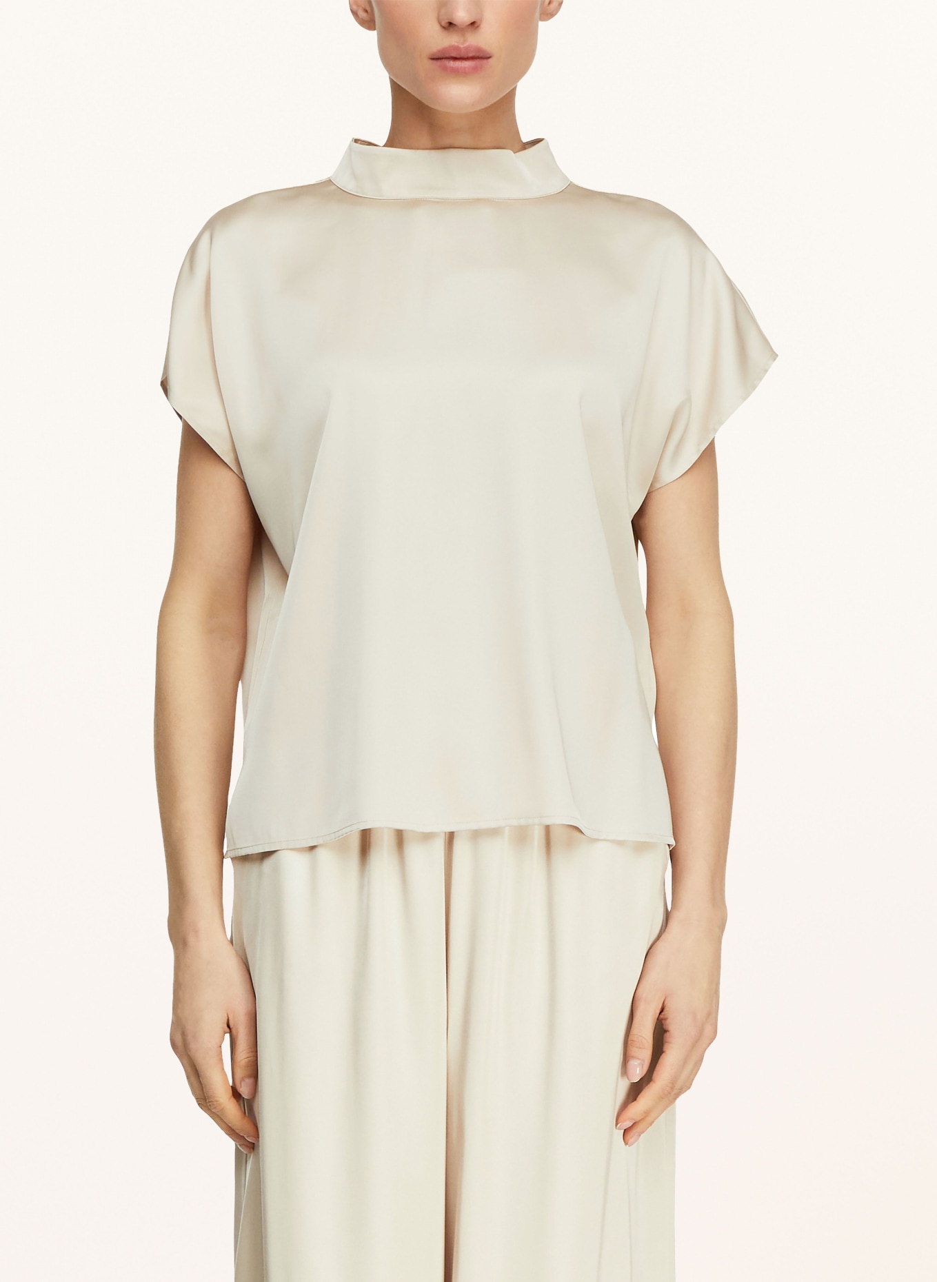 comma Blusenshirt aus Satin: ECRU