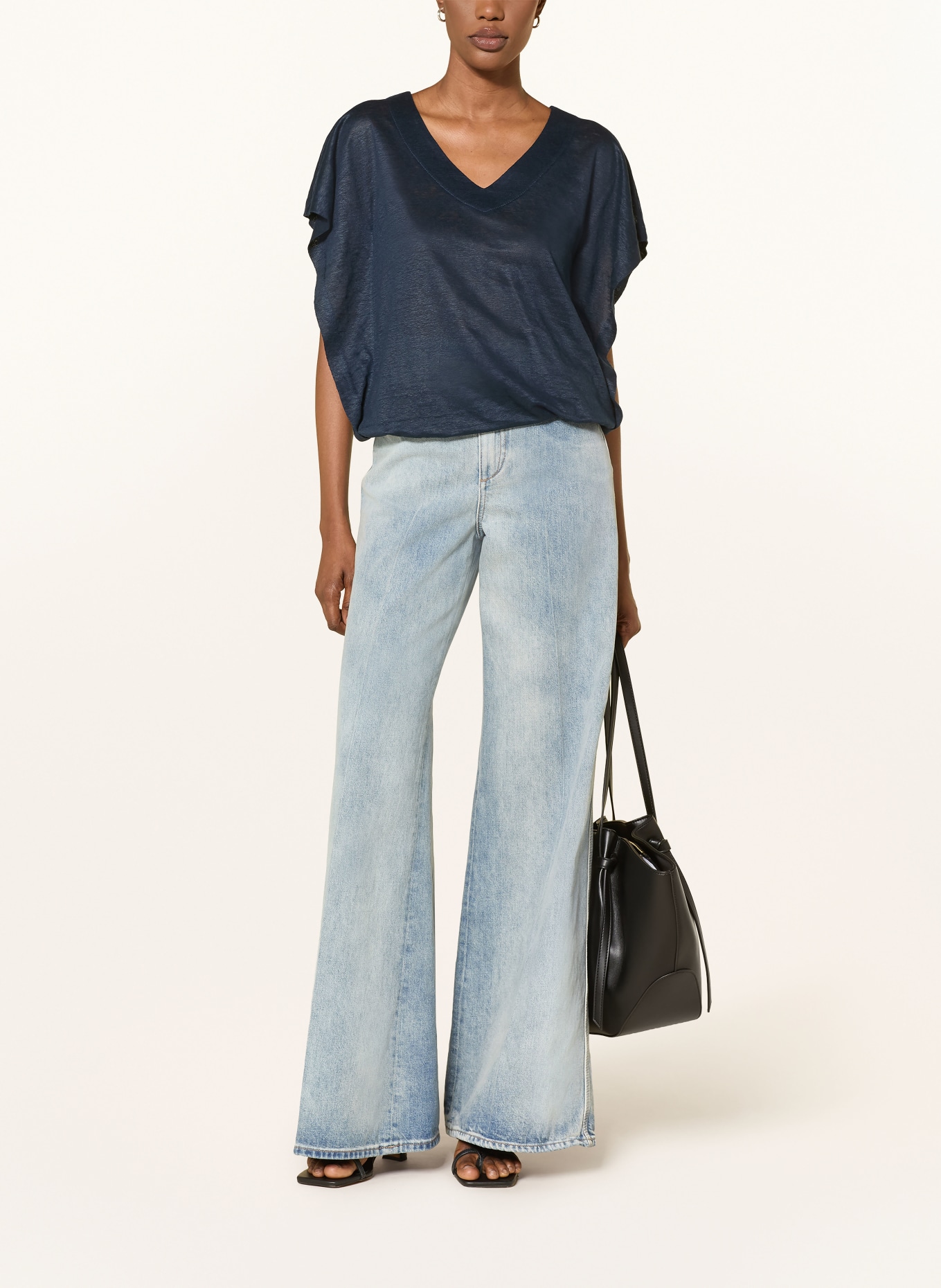 lilienfels T-Shirt aus Leinen: DUNKELBLAU