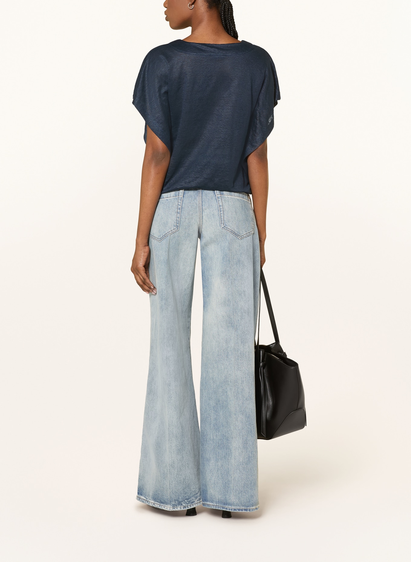 lilienfels T-Shirt aus Leinen: DUNKELBLAU