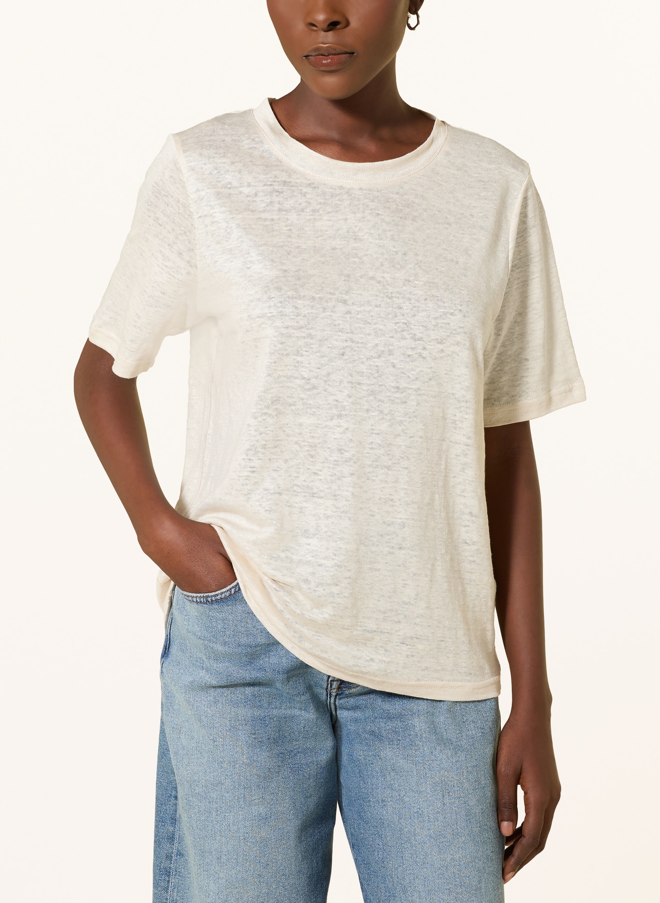 lilienfels Lněné tričko: KRÉMOVÁ