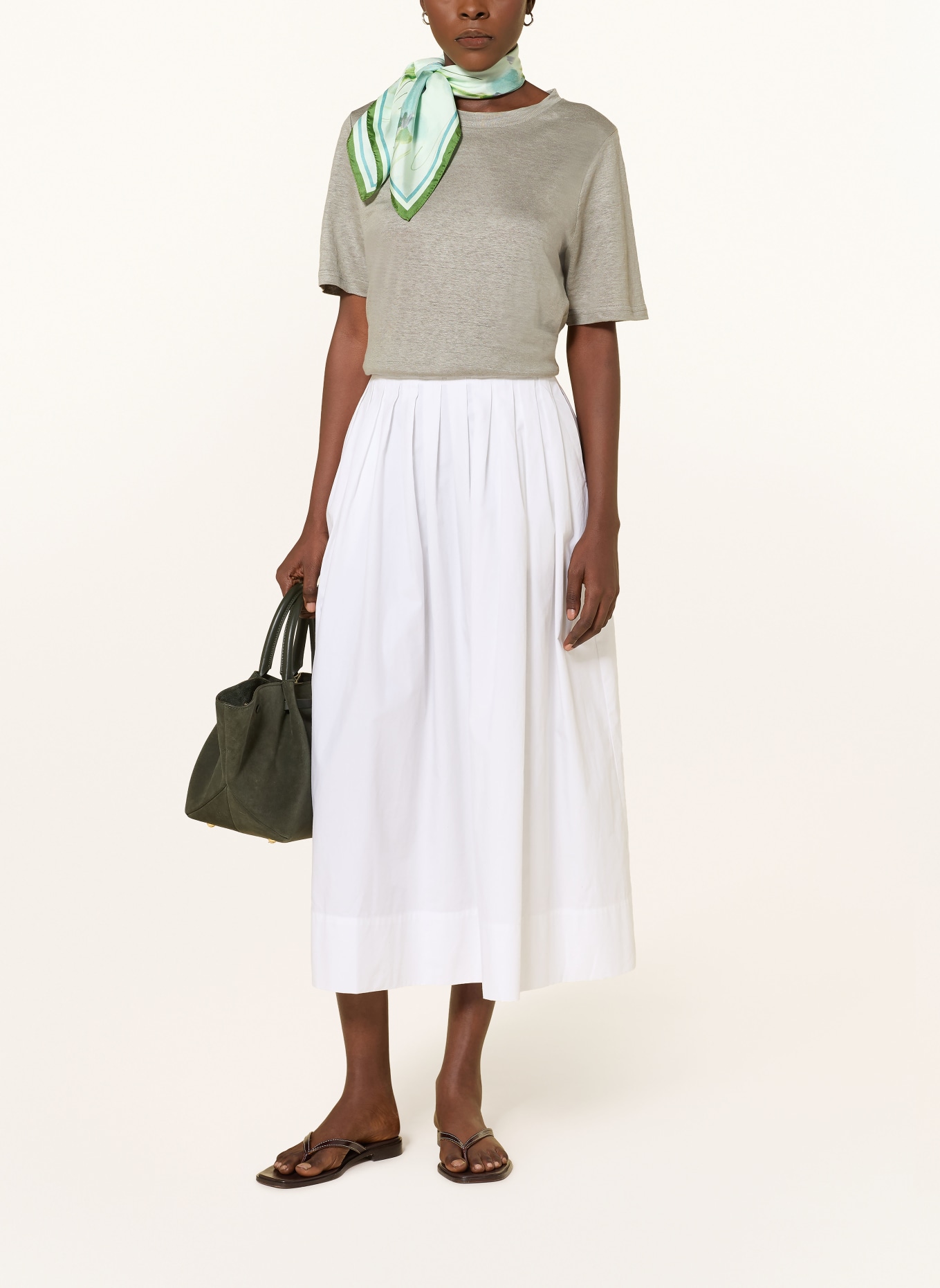 lilienfels Lněné tričko: KHAKI