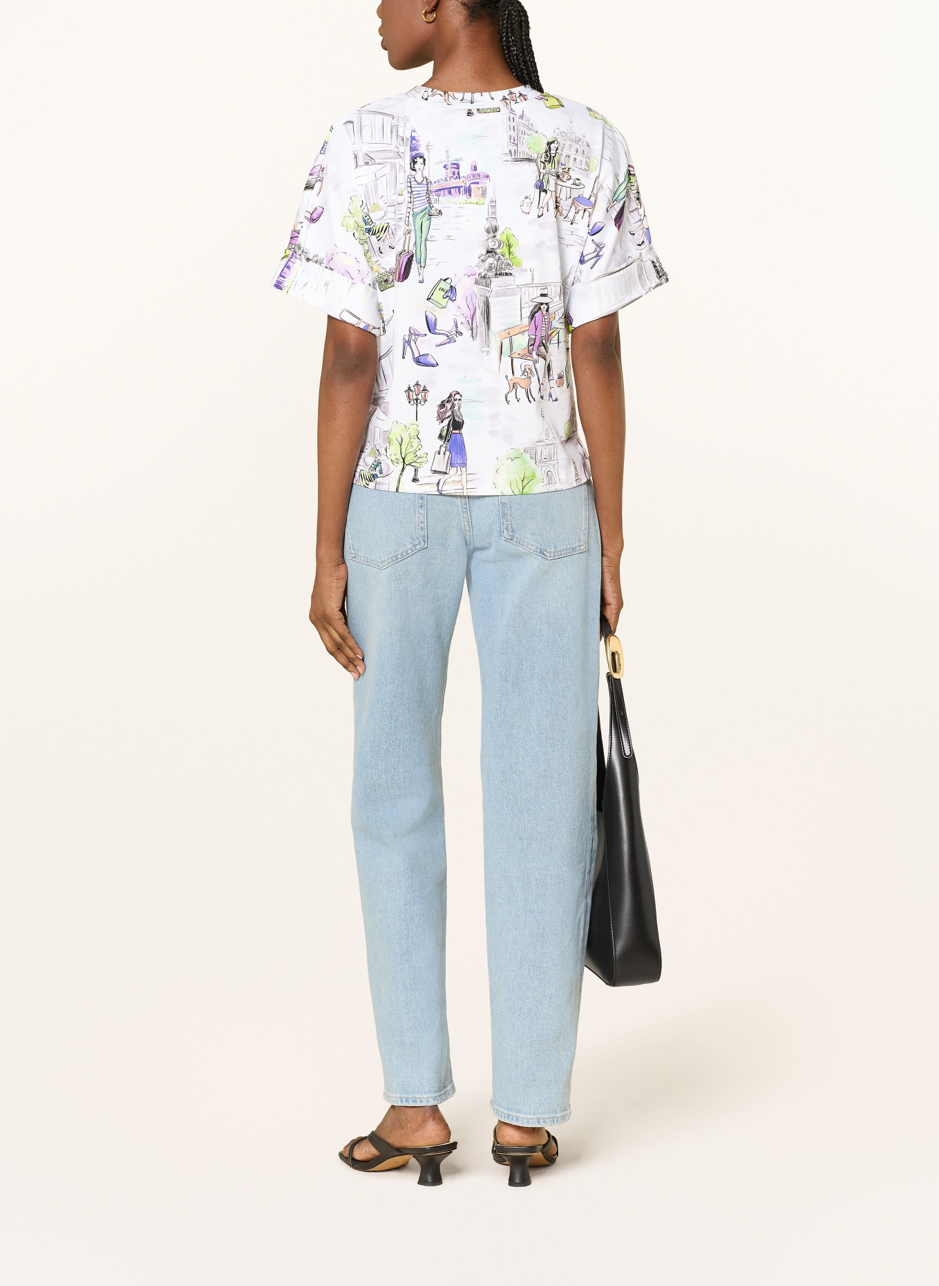 lilienfels T-Shirt: WEISS / LILA / GRÜN