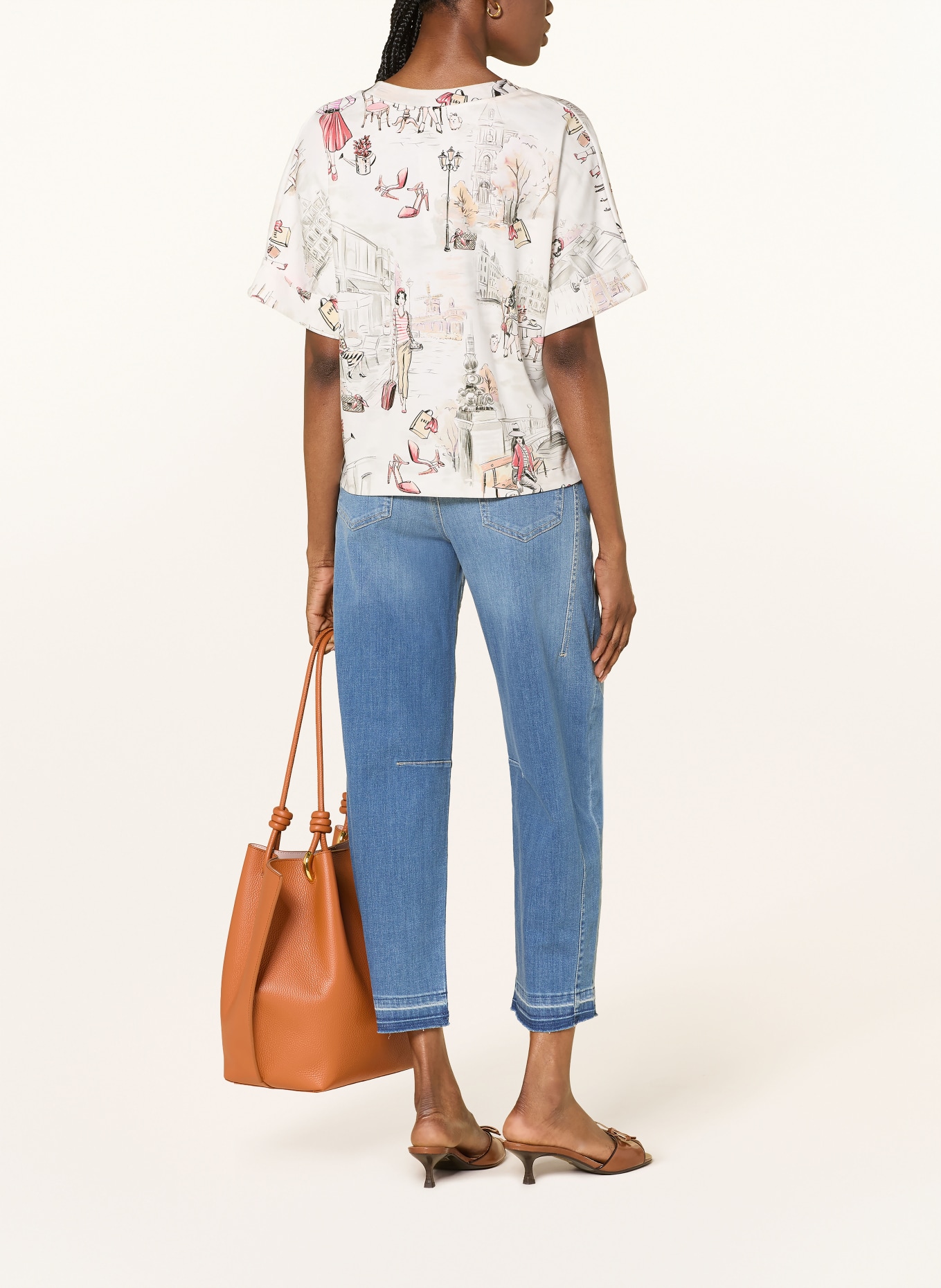 lilienfels T-Shirt: ECRU / ROT / OLIV