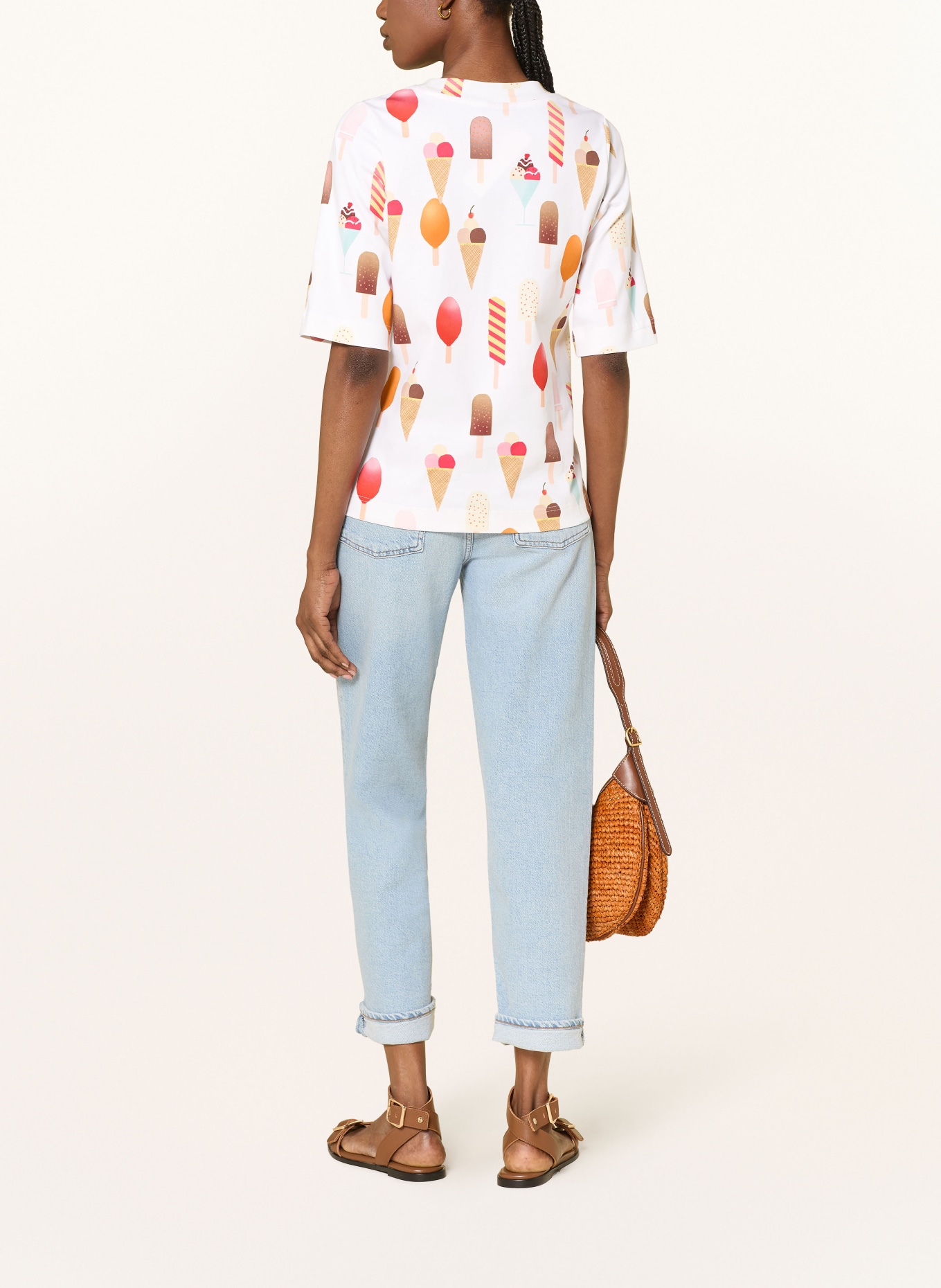 lilienfels T-Shirt: WEISS / ROT / DUNKELORANGE