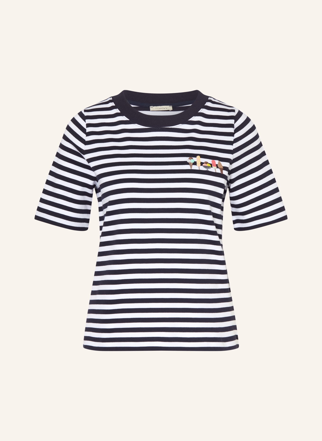 lilienfels T-Shirt: DUNKELBLAU / WEISS