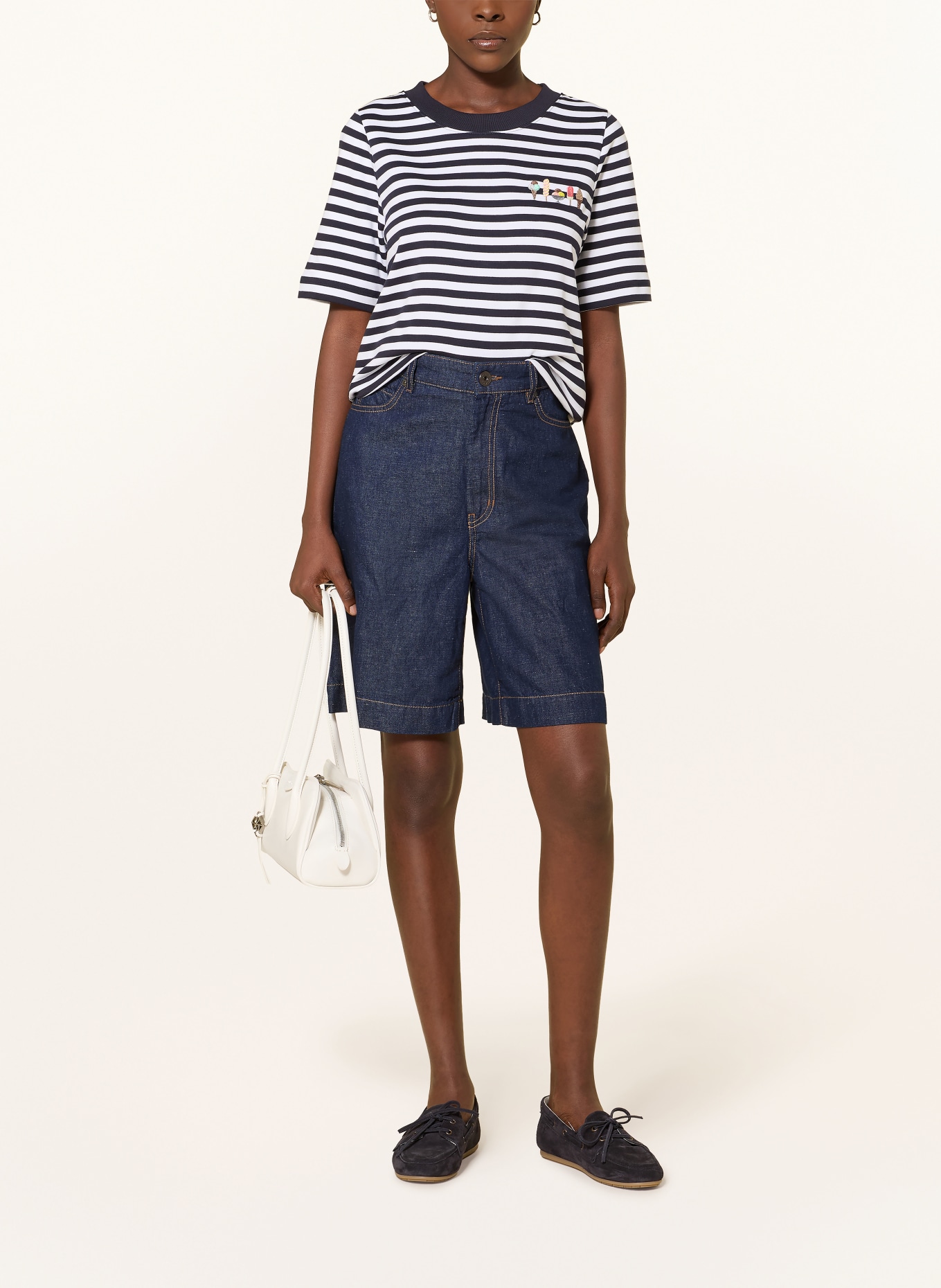 lilienfels T-Shirt: DUNKELBLAU / WEISS