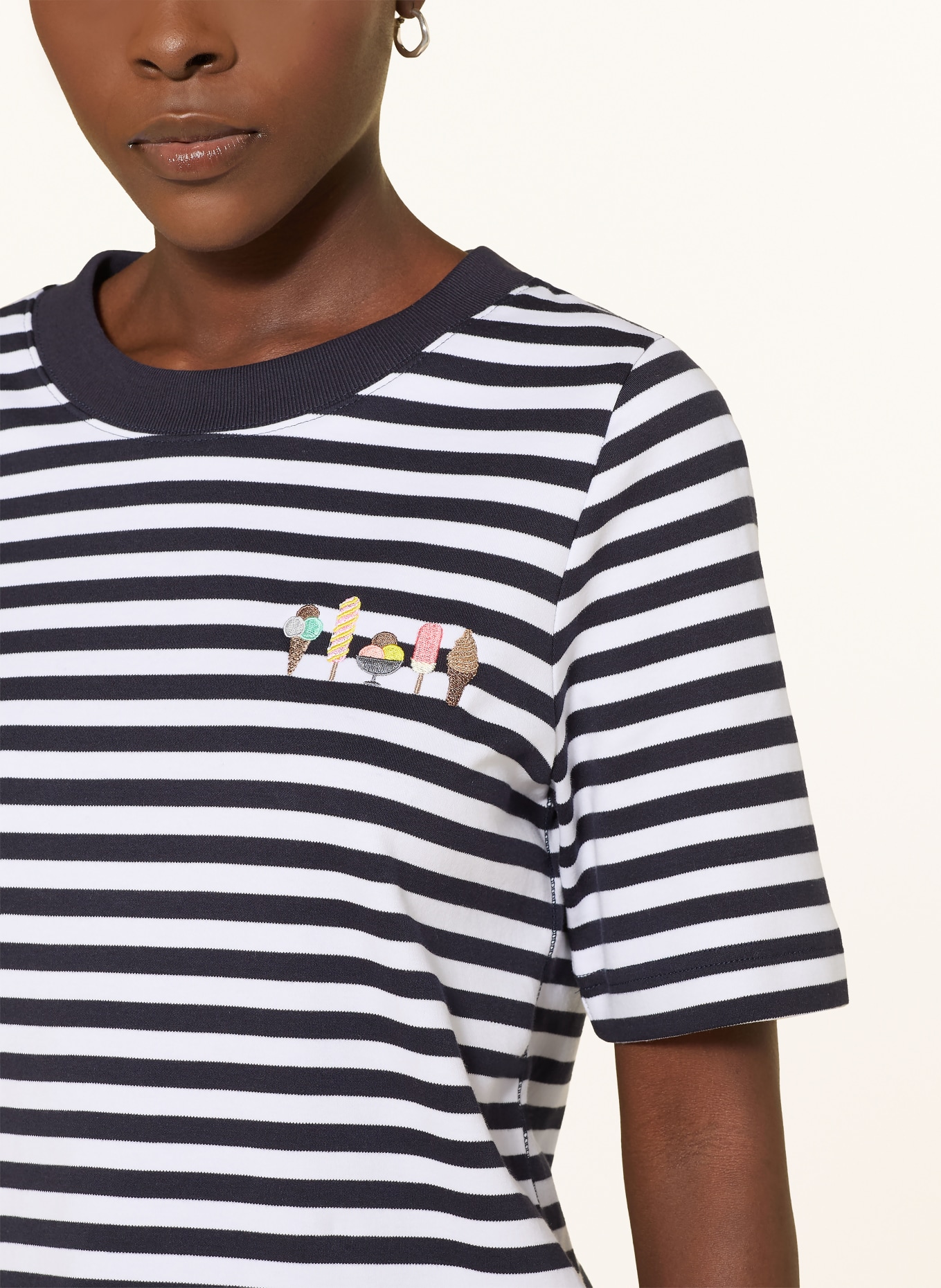 lilienfels T-Shirt: DUNKELBLAU / WEISS