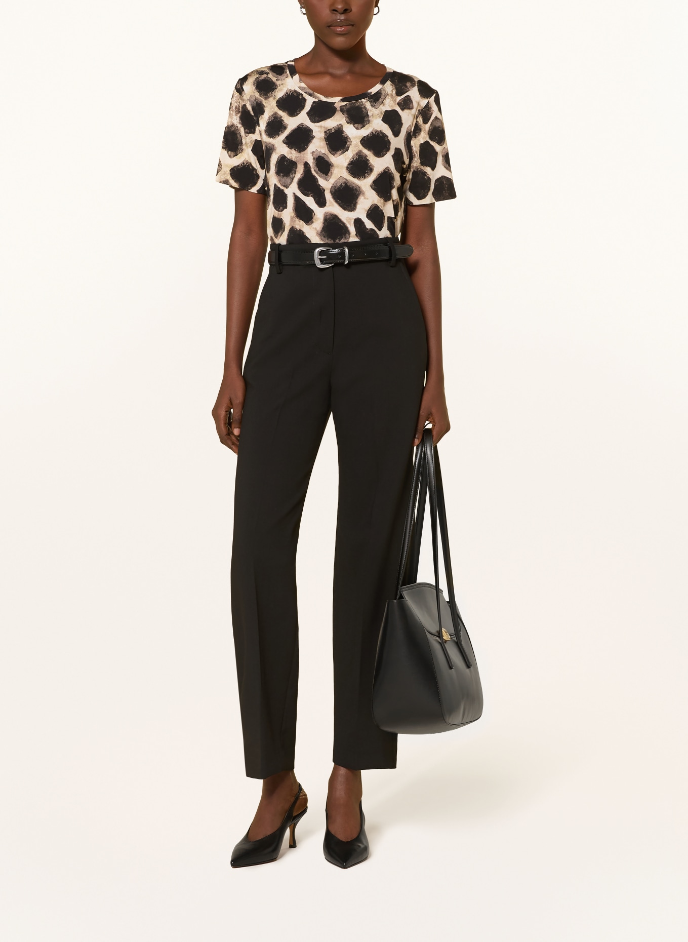 lilienfels T-shirt: CREAM / TAUPE / BLACK