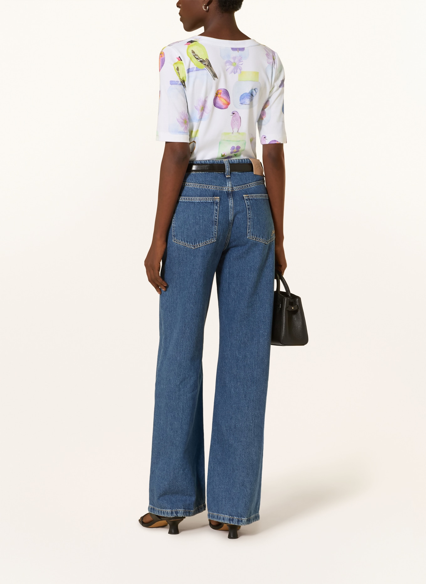 lilienfels T-shirt: WHITE / LIGHT PURPLE / YELLOW