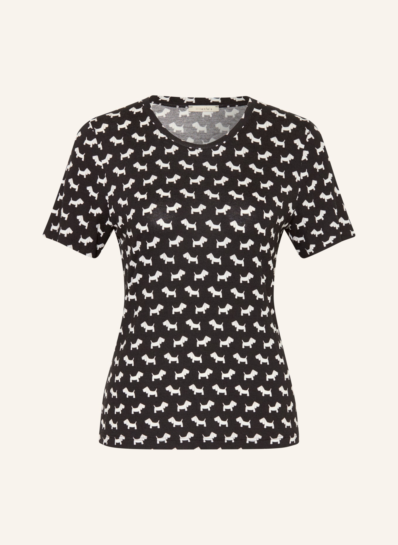lilienfels T-shirt: ZWART / WIT