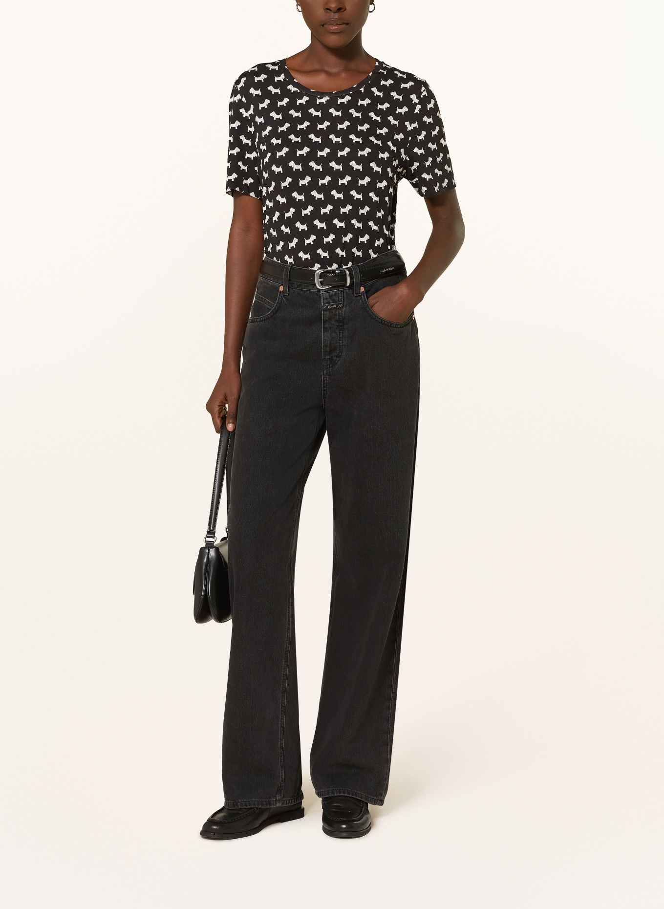 lilienfels T-shirt: ZWART / WIT