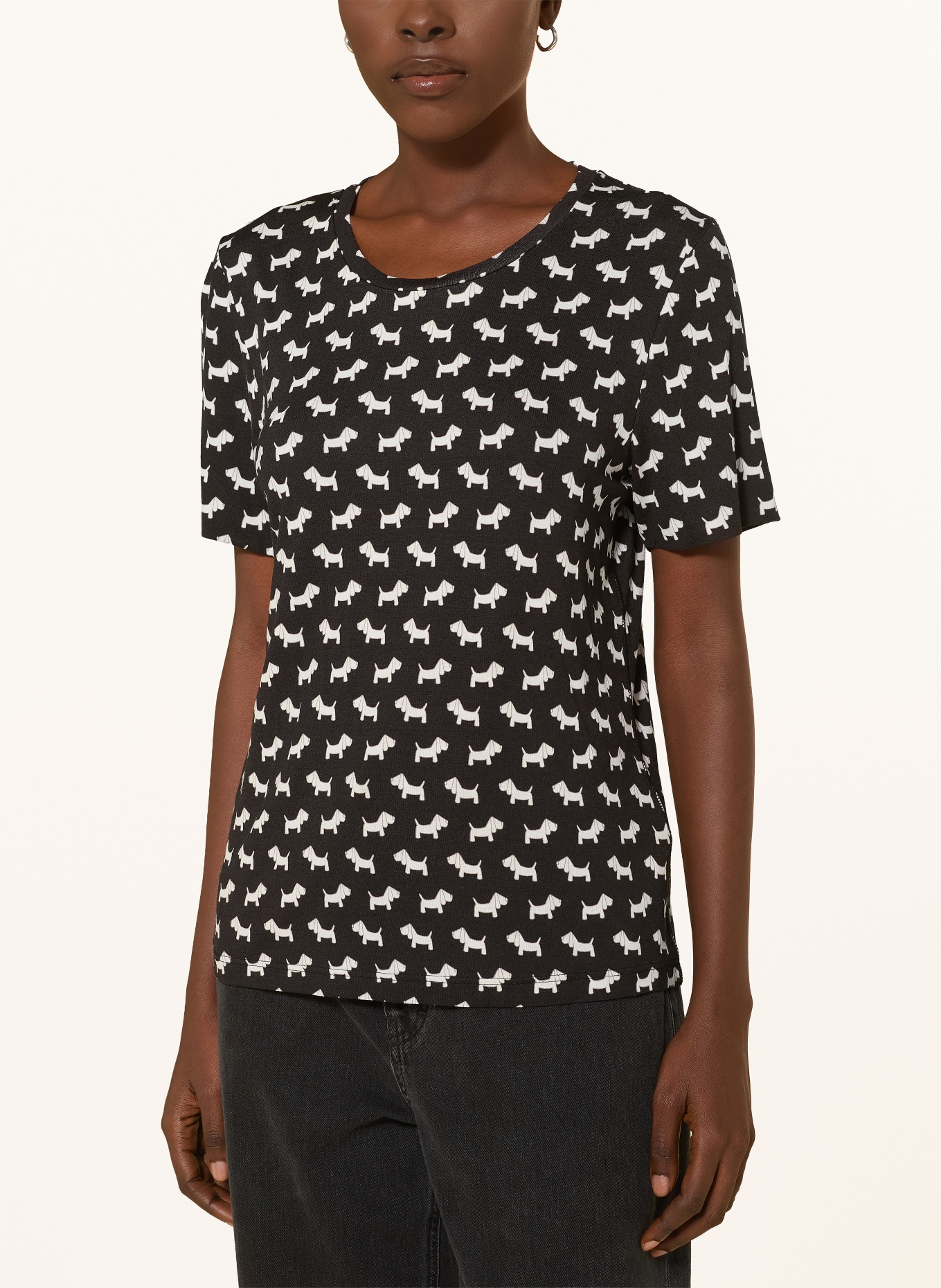 lilienfels T-shirt: ZWART / WIT