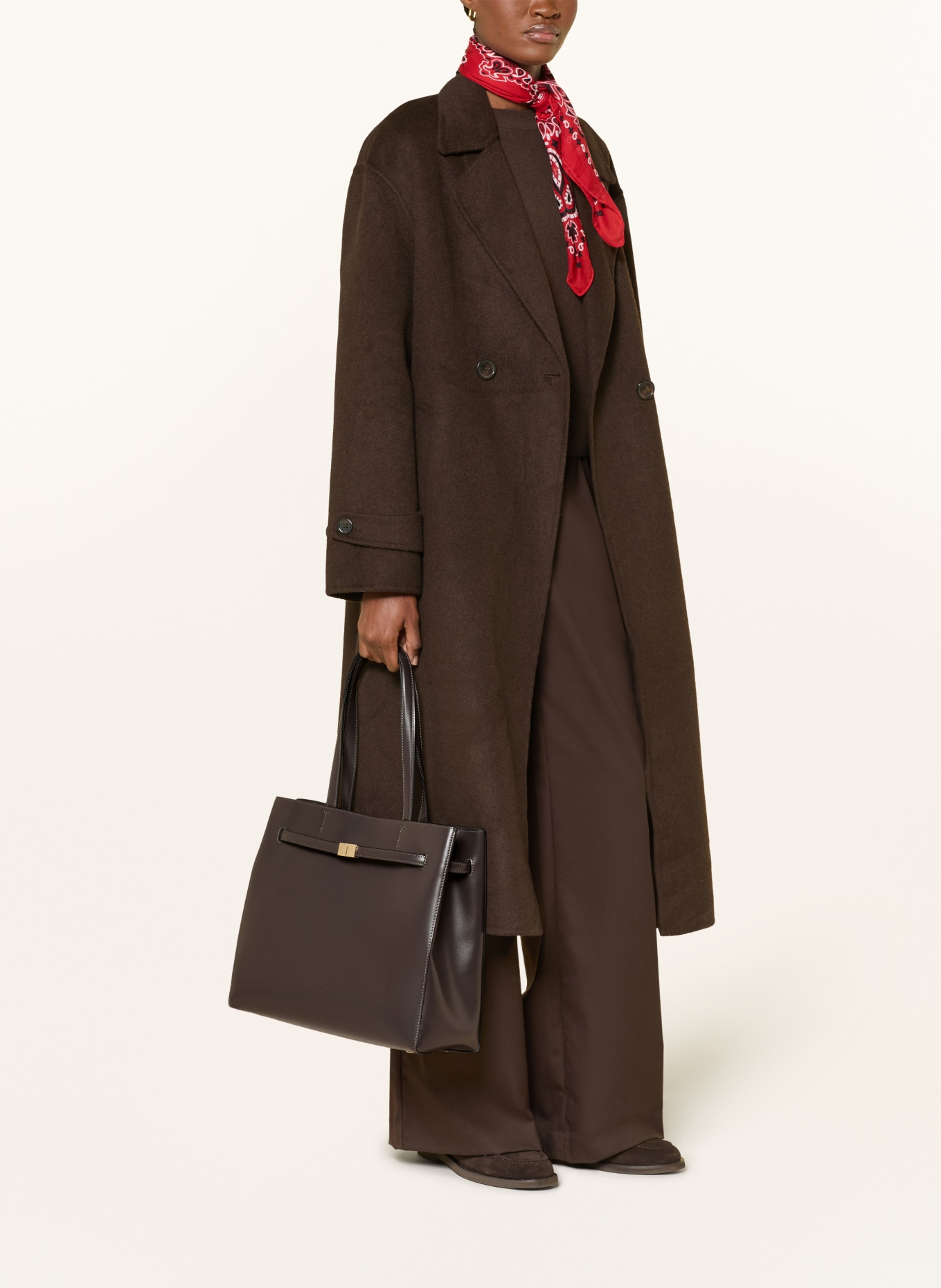 Marc O'Polo Boodschappentas TAINA MEDIUM: MARRON FONCÉ / GOUD