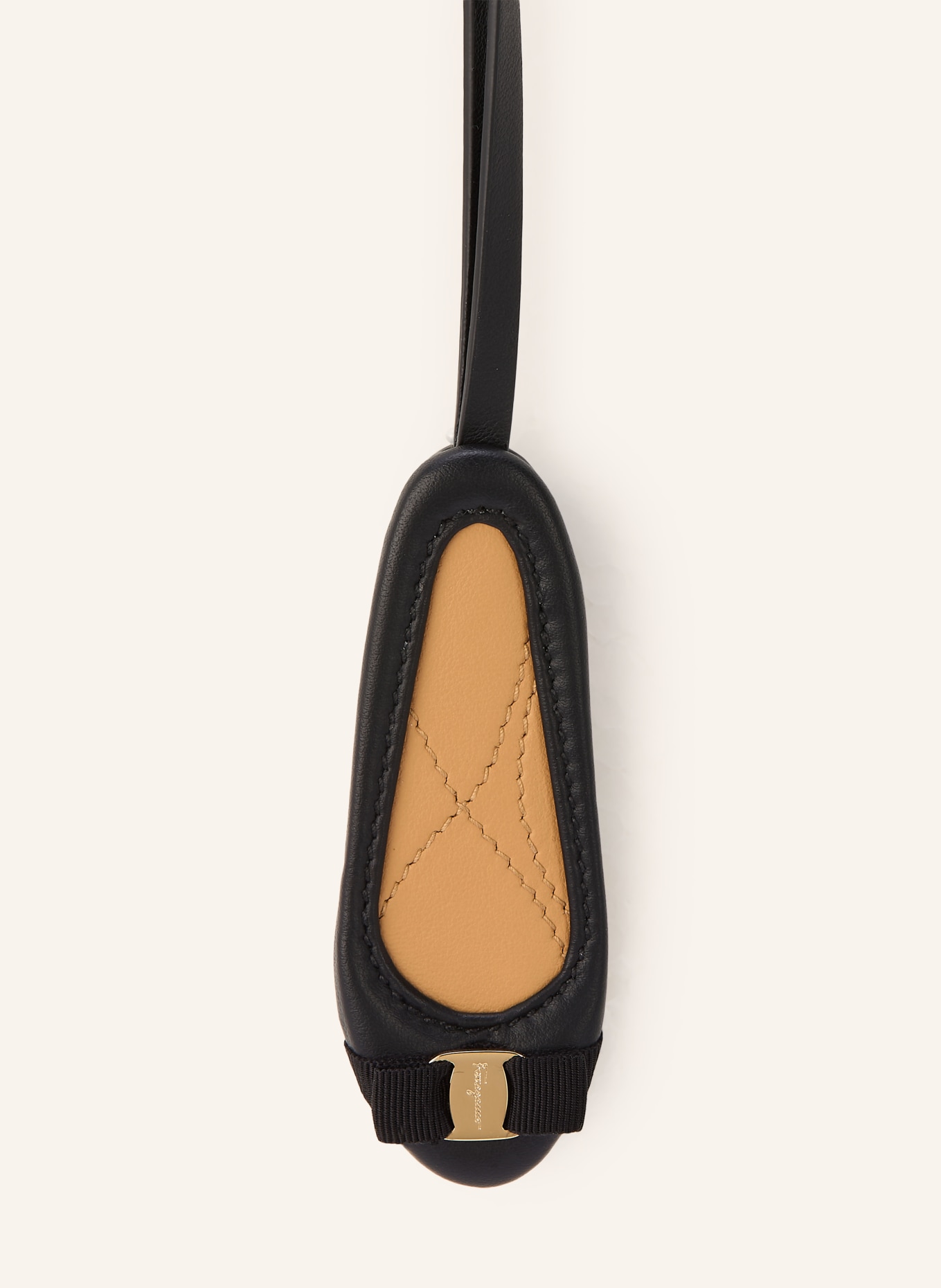 FERRAGAMO Taschenanhänger VARINA: SCHWARZ / GOLD