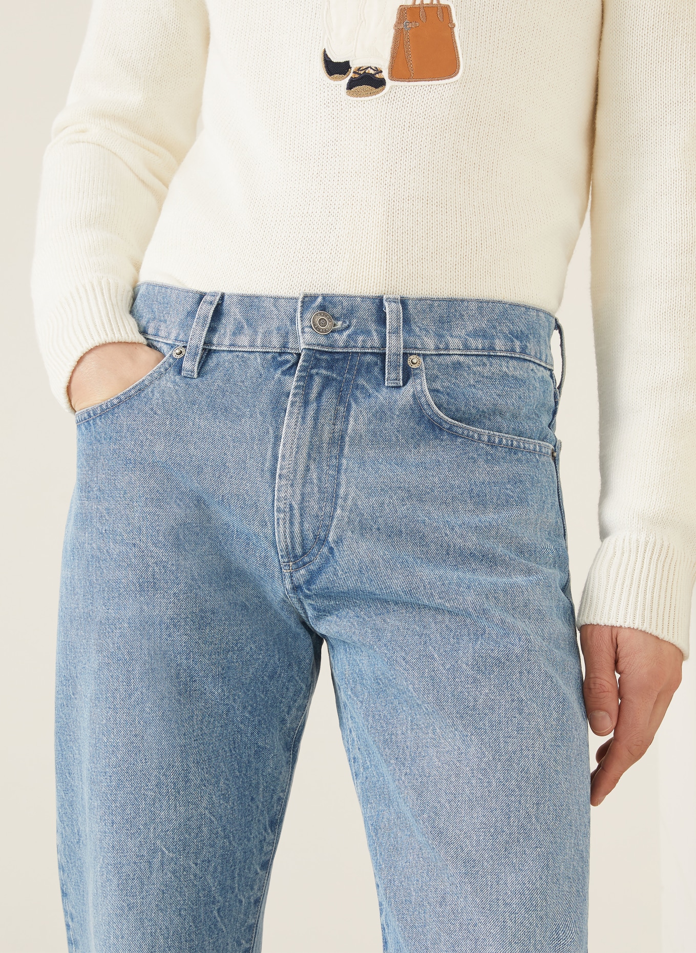 RALPH LAUREN PURPLE LABEL Jeans Slim Fit: 003 LIGHT INDIGO