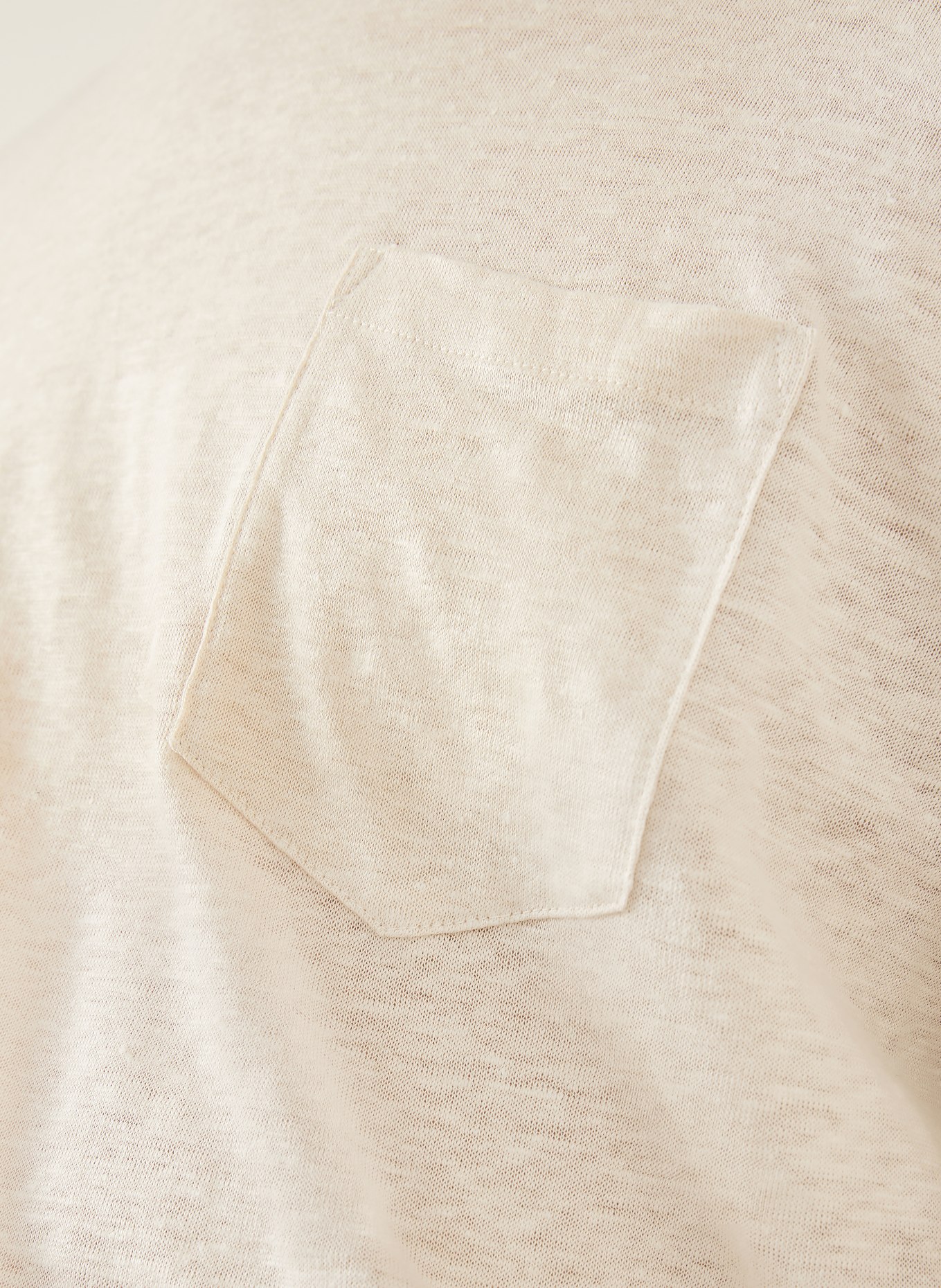 RALPH LAUREN PURPLE LABEL T-Shirt aus Leinen: HELLBRAUN