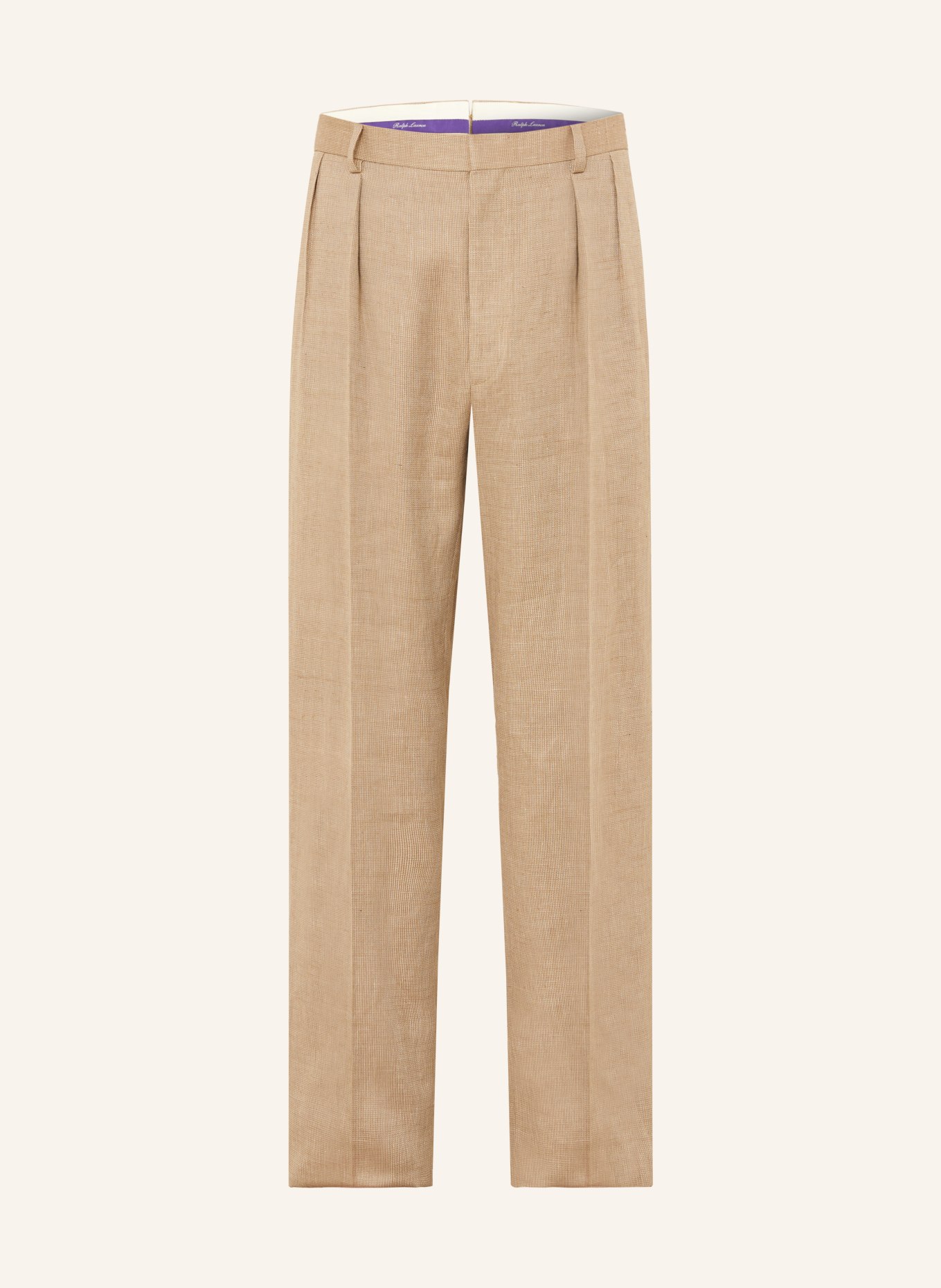 RALPH LAUREN PURPLE LABEL Regular-fit dress pants: 001 KHAKI MULTI