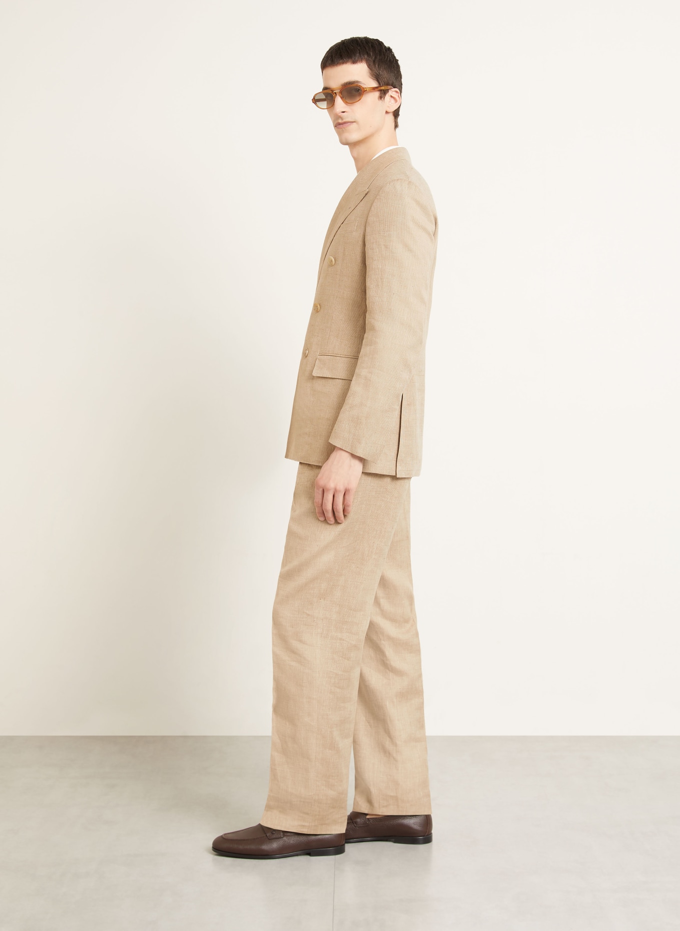 RALPH LAUREN PURPLE LABEL Regular-fit dress pants: 001 KHAKI MULTI