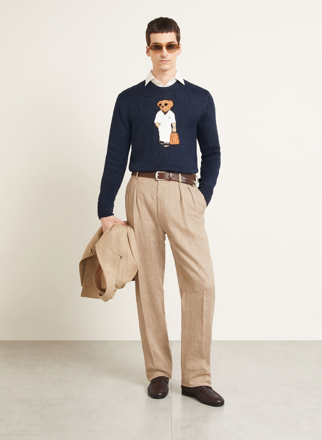 RALPH LAUREN PURPLE LABEL Pullover: DUNKELBLAU