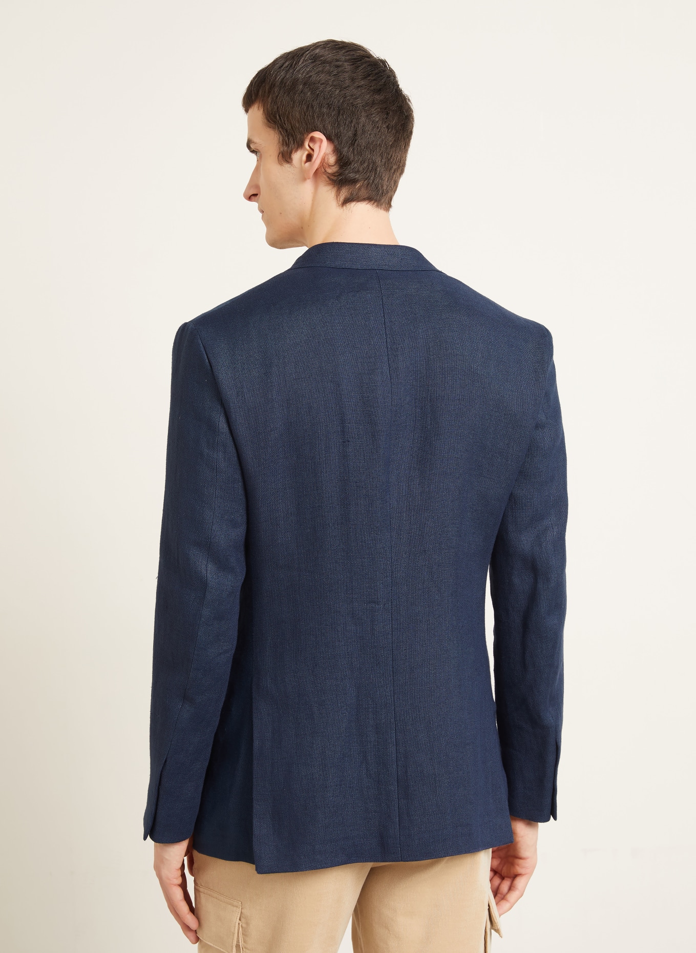 RALPH LAUREN PURPLE LABEL Leinensakko KENT Slim Fit: DUNKELBLAU