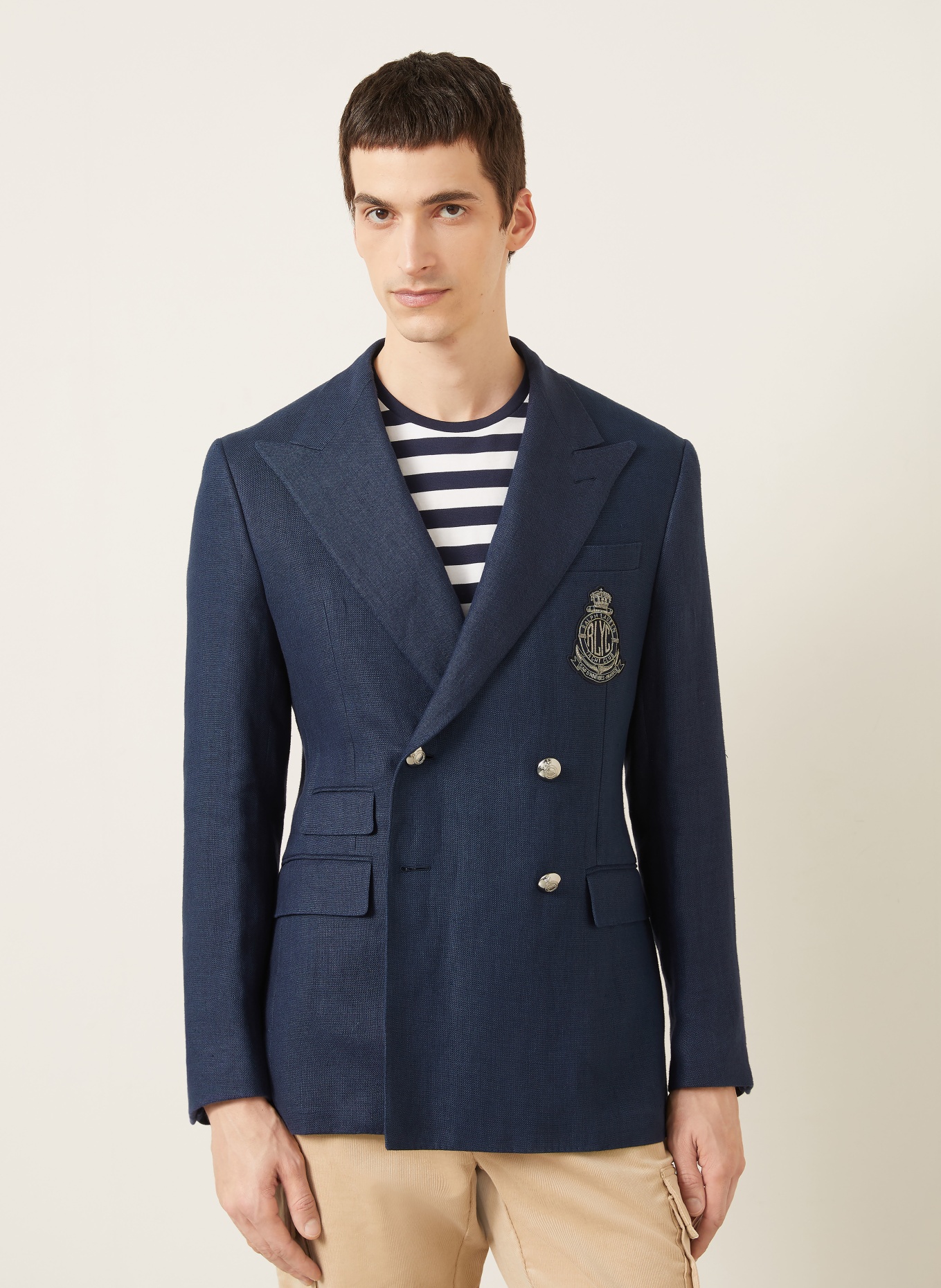 RALPH LAUREN PURPLE LABEL Leinensakko KENT Slim Fit: DUNKELBLAU