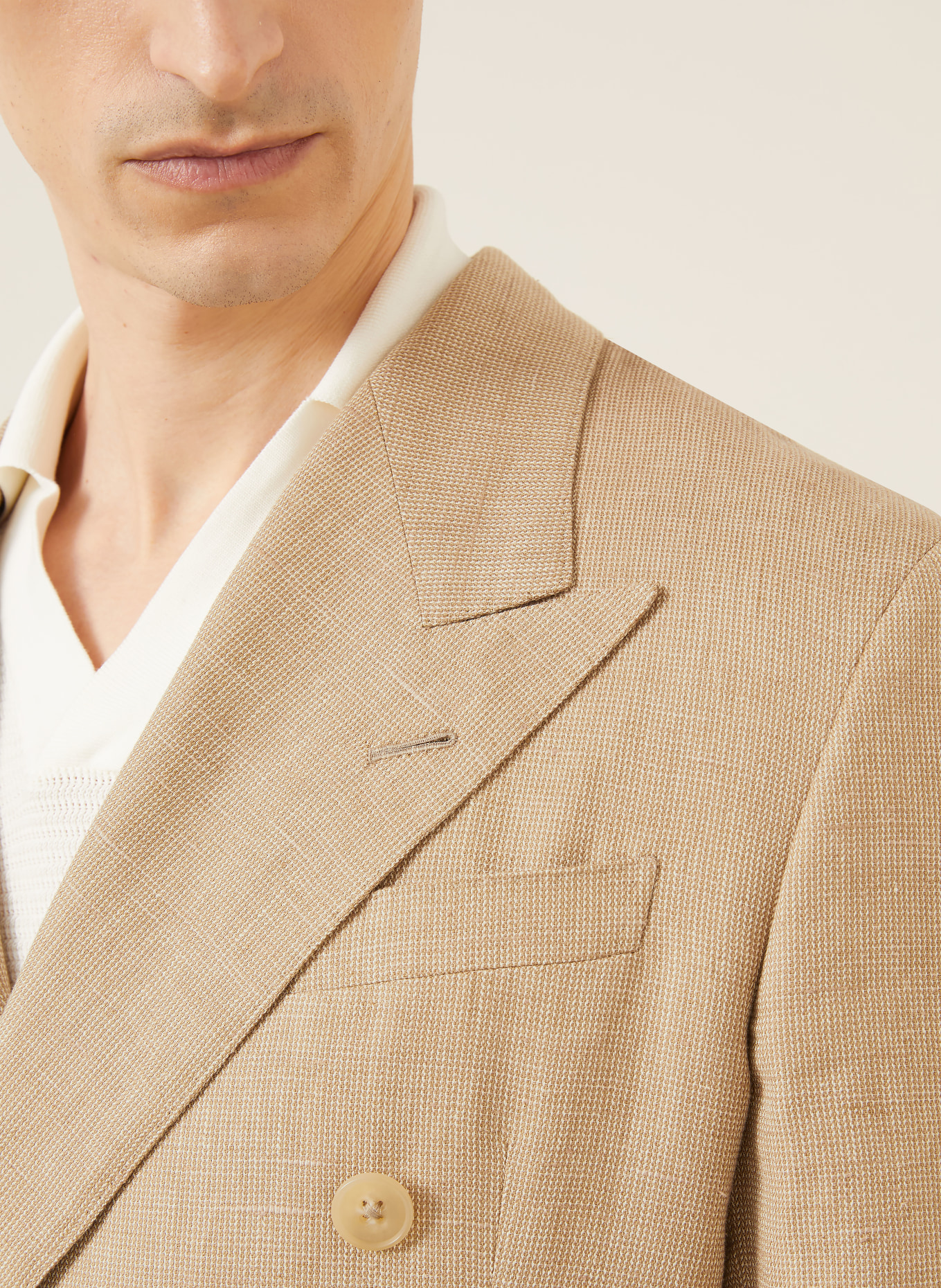 RALPH LAUREN PURPLE LABEL Anzugssakko Extra Slim Fit: 001 KHAKI MULTI