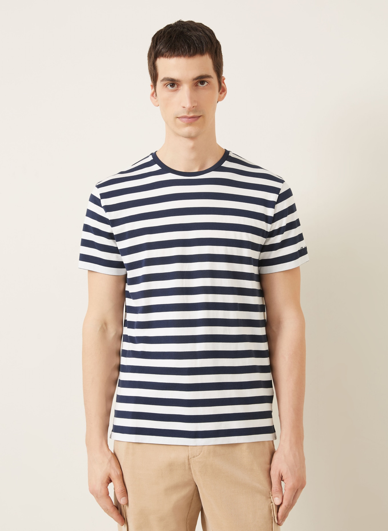 RALPH LAUREN PURPLE LABEL Koszulka: BIAŁY / GRANATOWY