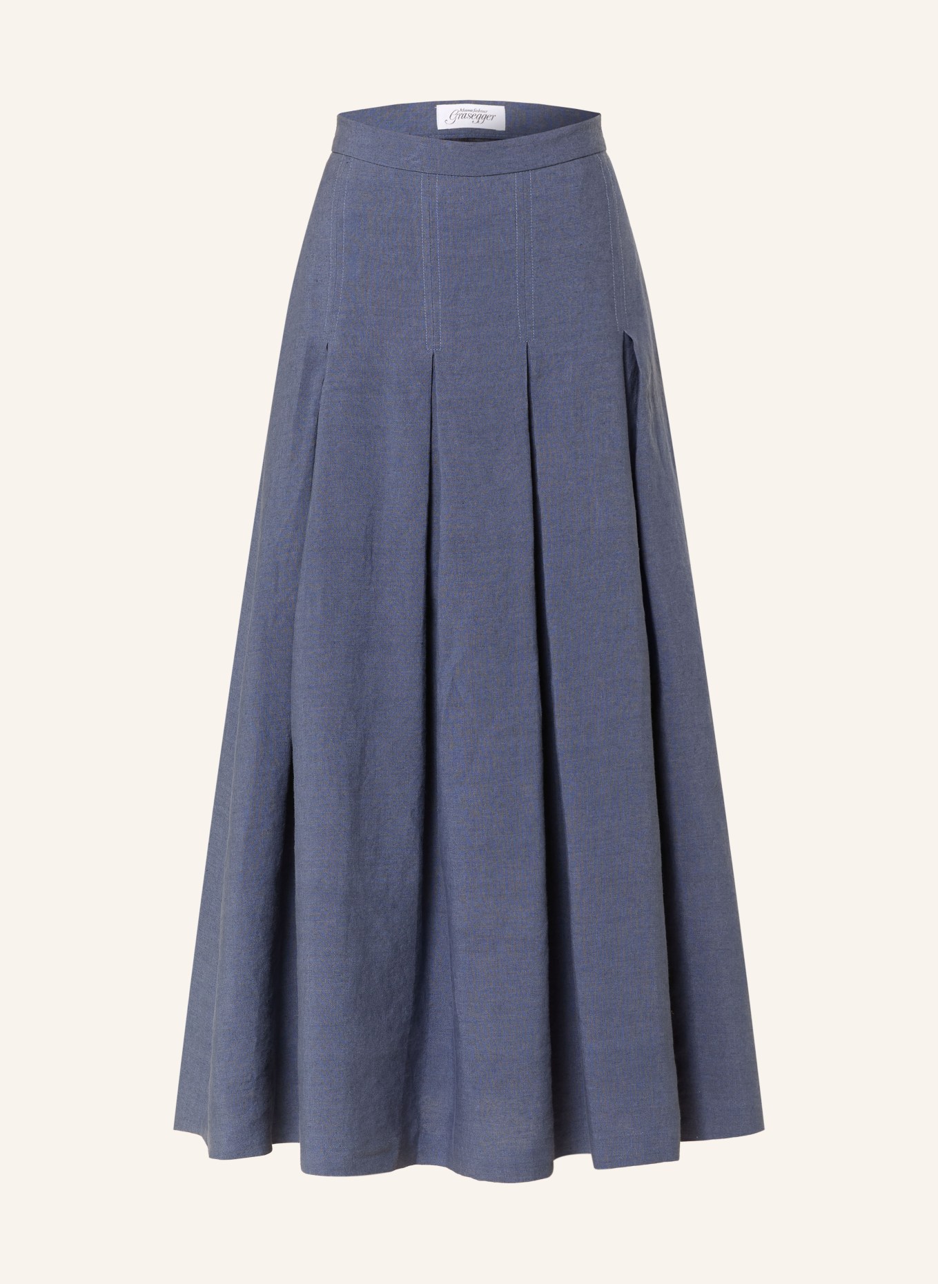 Grasegger Trachtenrock IVY aus Leinen: BLAU