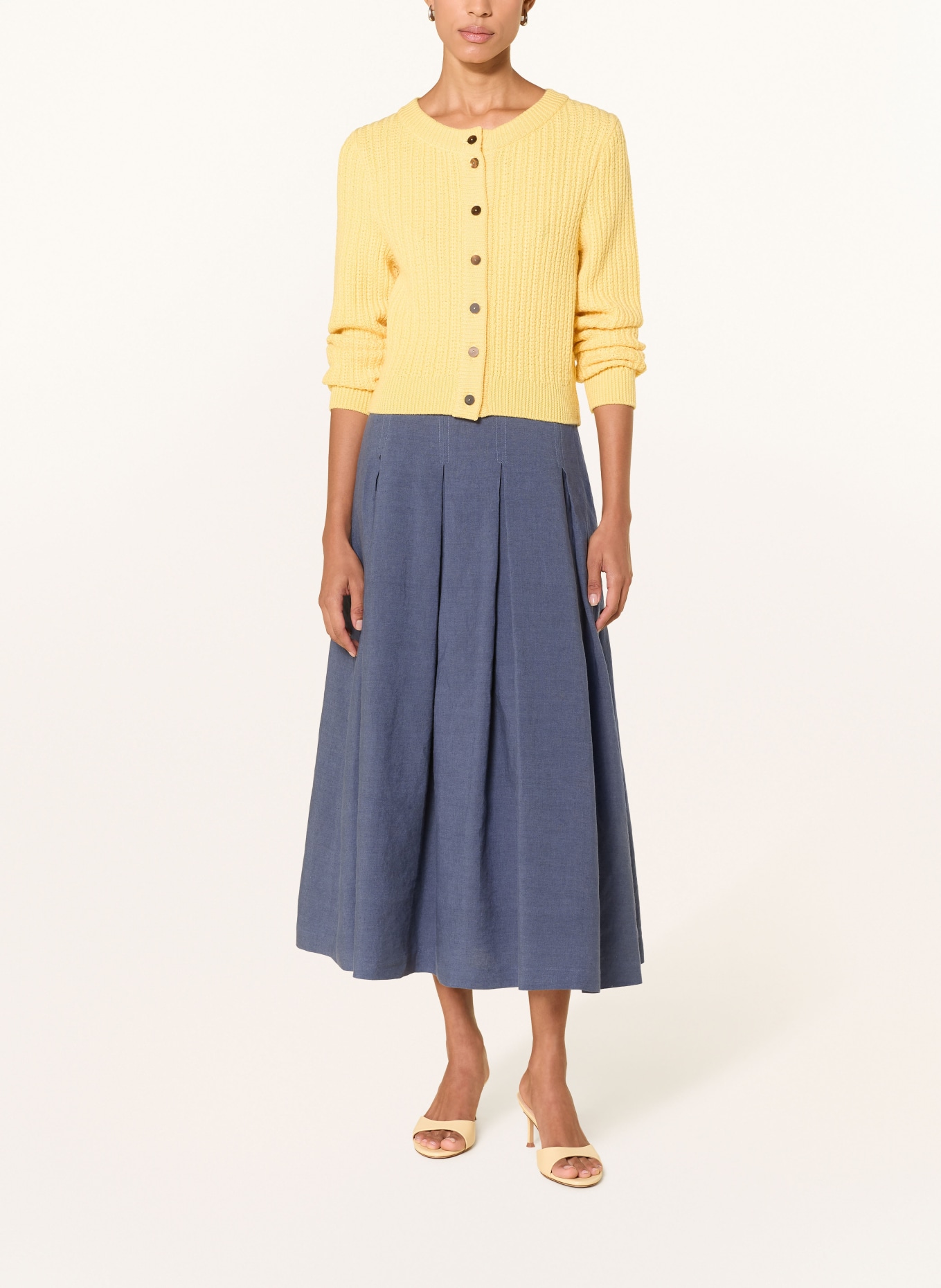 Grasegger Trachtenrock IVY aus Leinen: BLAU