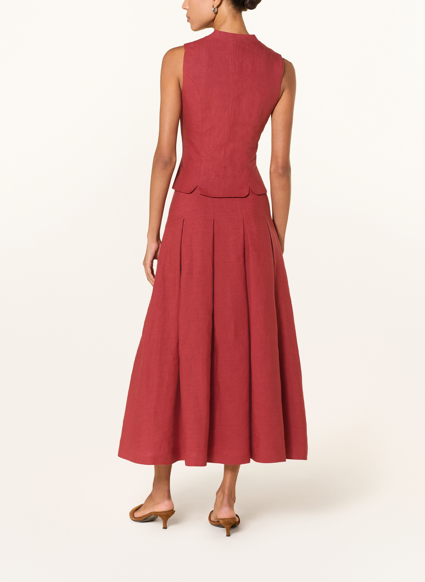 Grasegger Lněná sukně IVY: ČERVENÁ