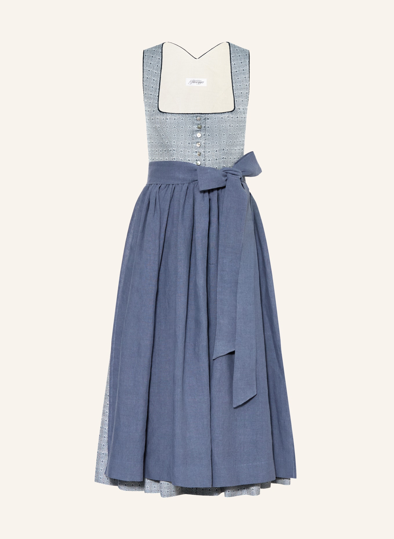 Grasegger Dirndl BRIANNA: BLAU / WEISS