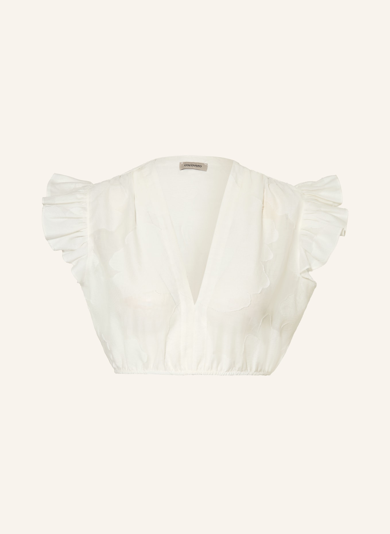 CocoVero Dirndlbluse CAROLINE mit Rüschen: CREME