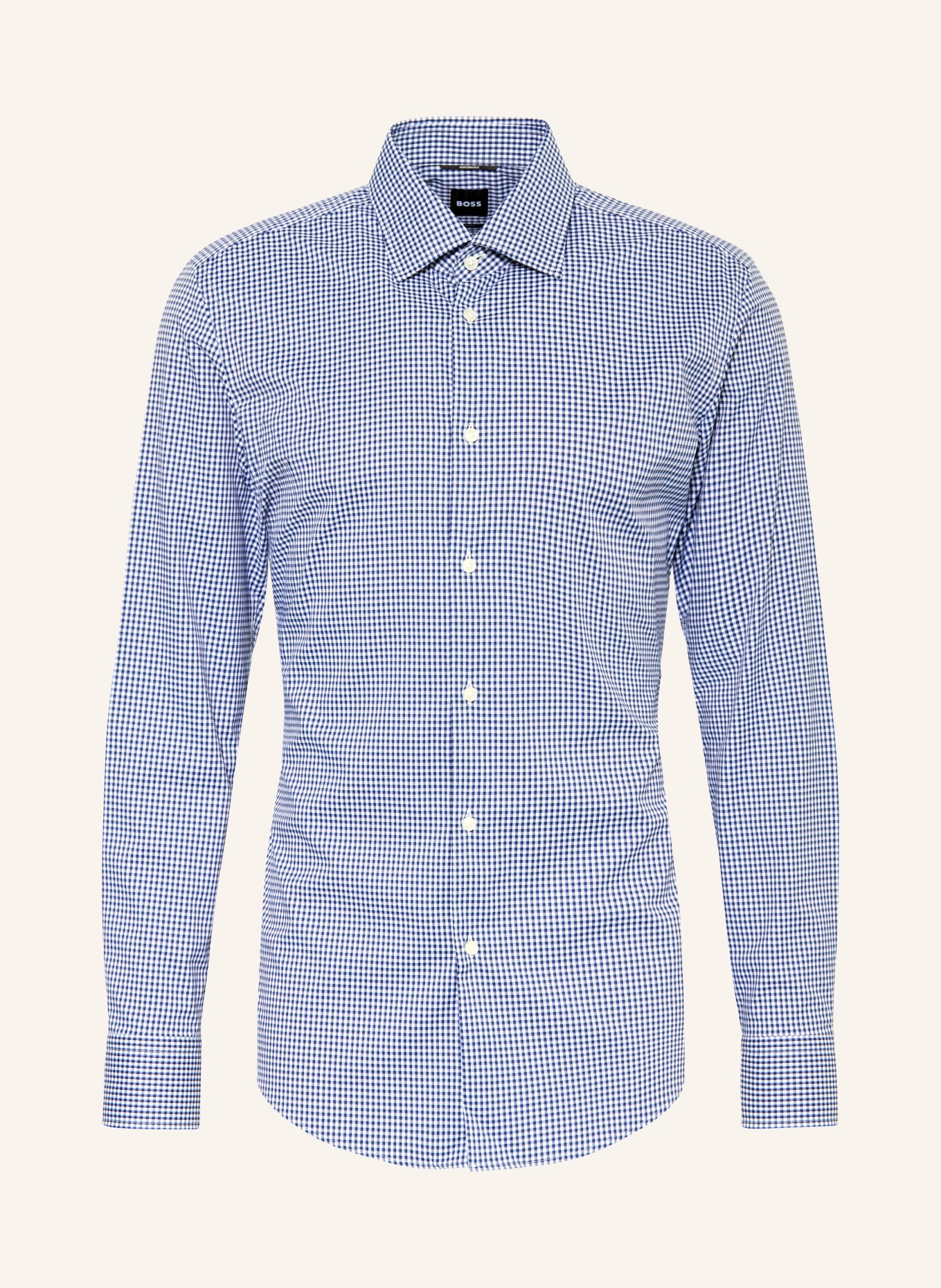 BOSS Hemd HANK Slim Fit: DUNKELBLAU / WEISS