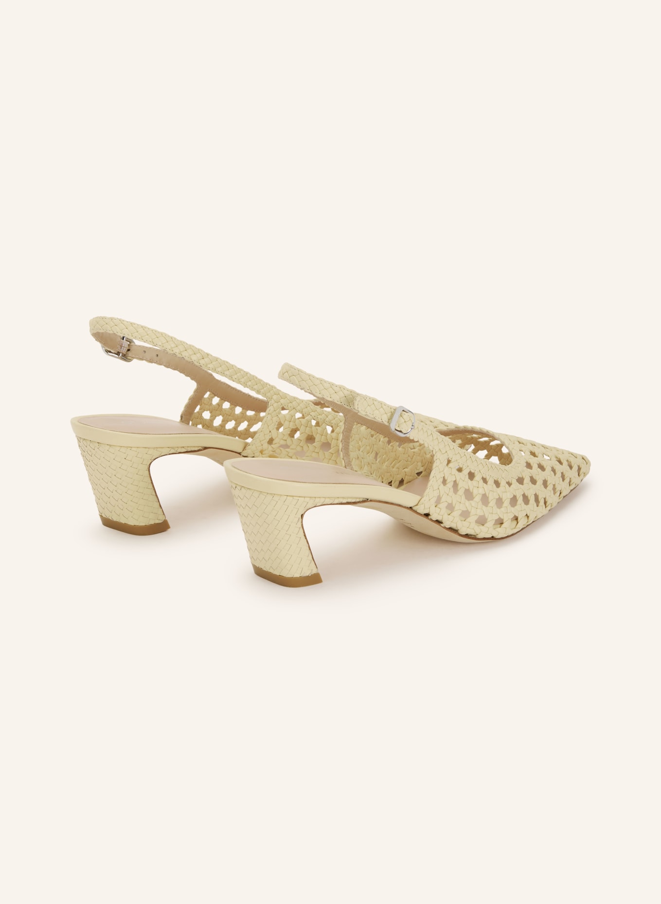 STUART WEITZMAN Czółenka na pasku STASSI: JASNOŻÓŁTY