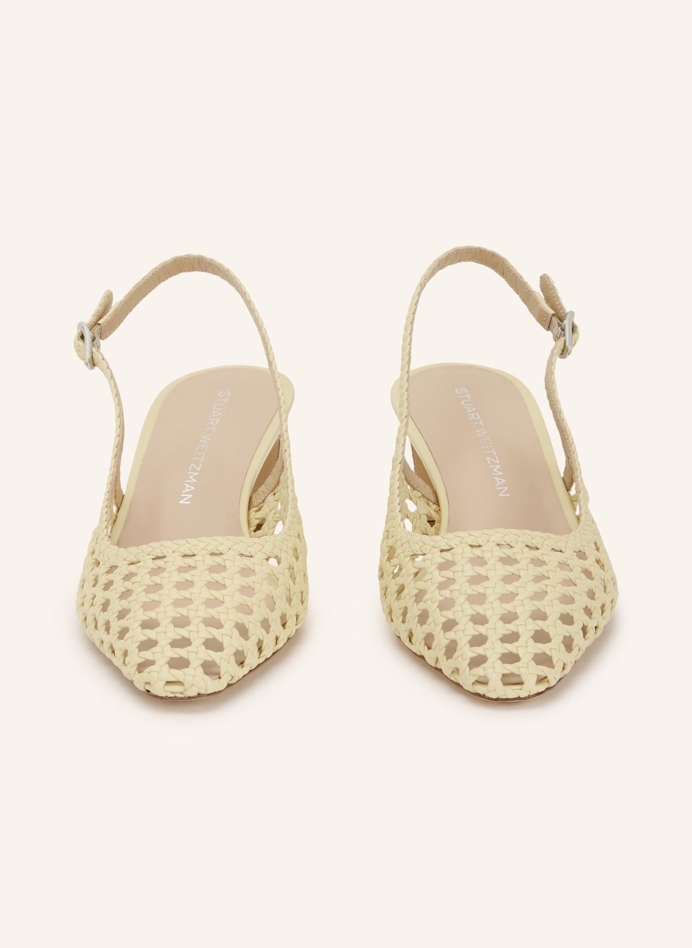 STUART WEITZMAN Czółenka na pasku STASSI: JASNOŻÓŁTY