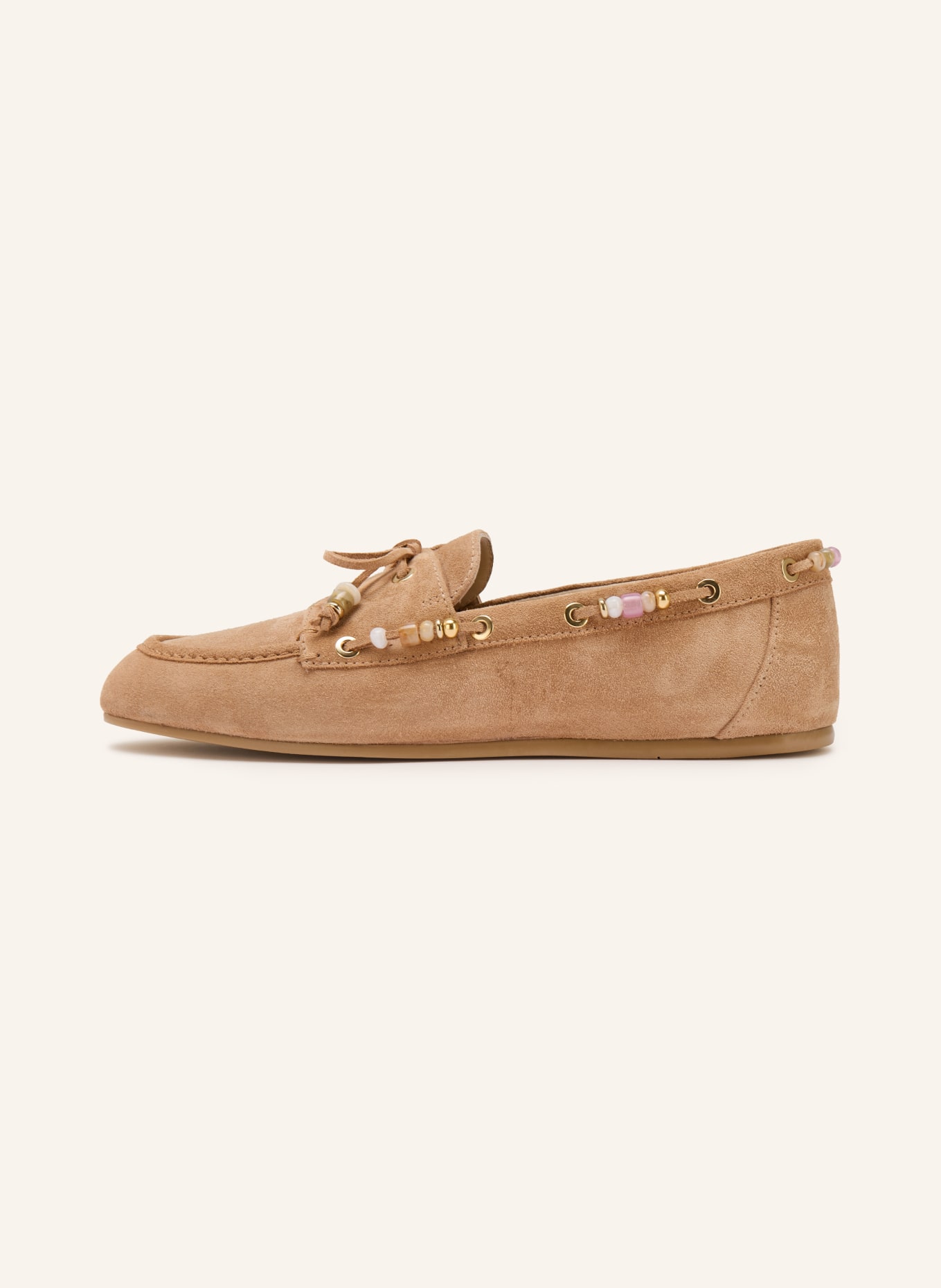 STUART WEITZMAN Boat shoes MAJORCA TINSLEY: LIGHT BROWN / LIGHT PURPLE / LIGHT GREEN