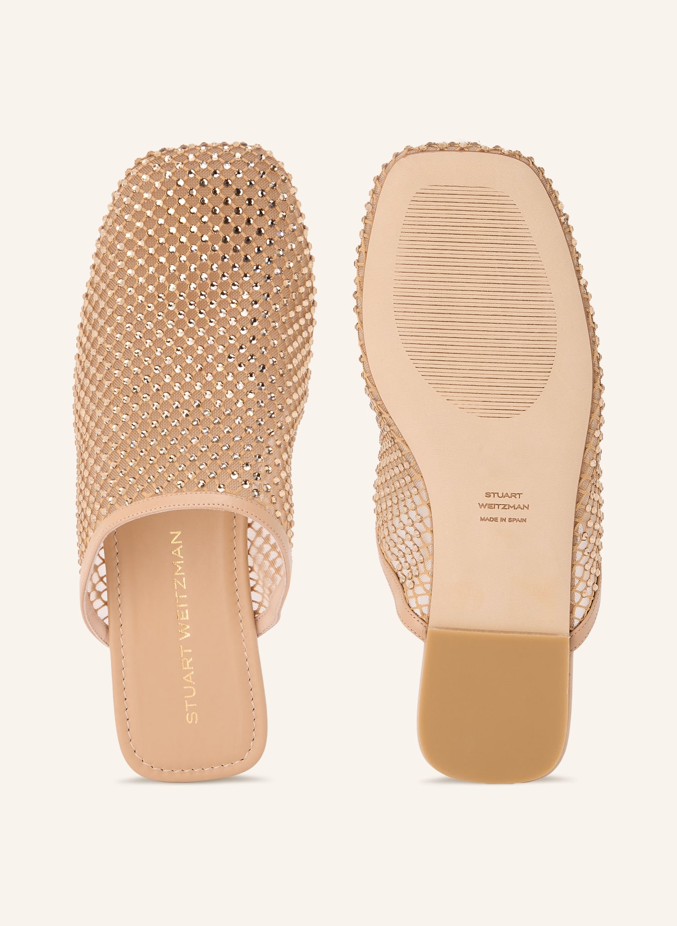 STUART WEITZMAN Mules BAREITALL mit Schmucksteinen: BEIGE