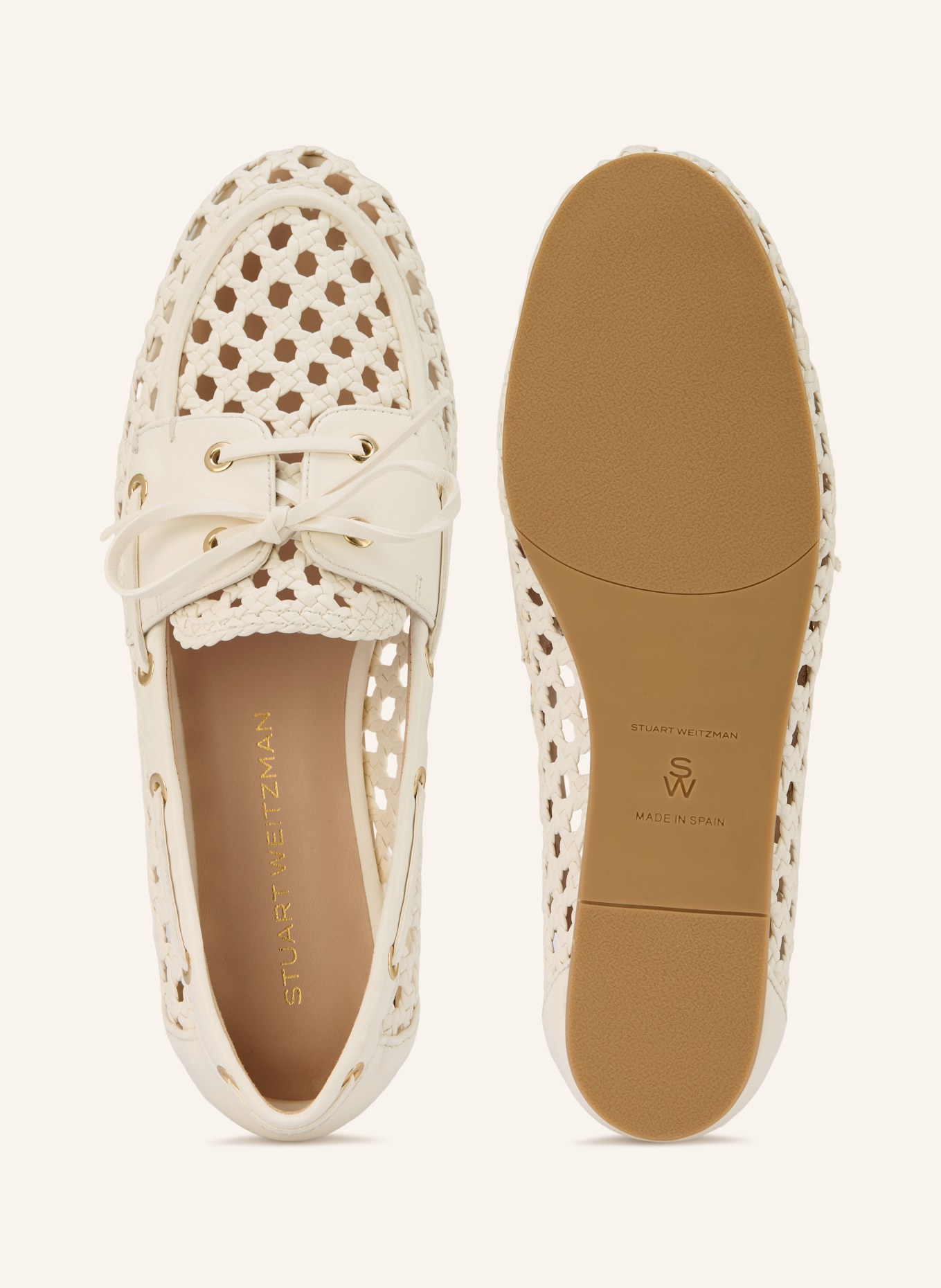 STUART WEITZMAN TINSLEY Loafers: WHITE