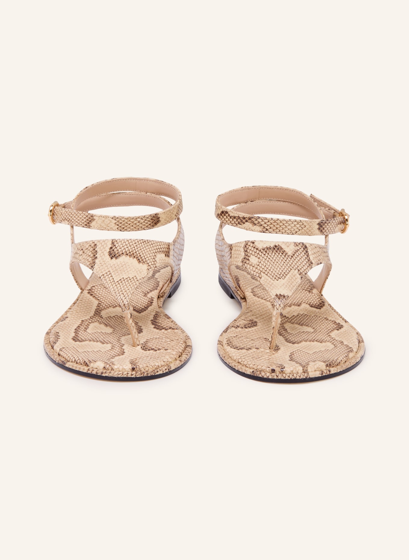 STUART WEITZMAN Klapki MARLEY: JASNOBRĄZOWY / CIEMNOBRĄZOWY