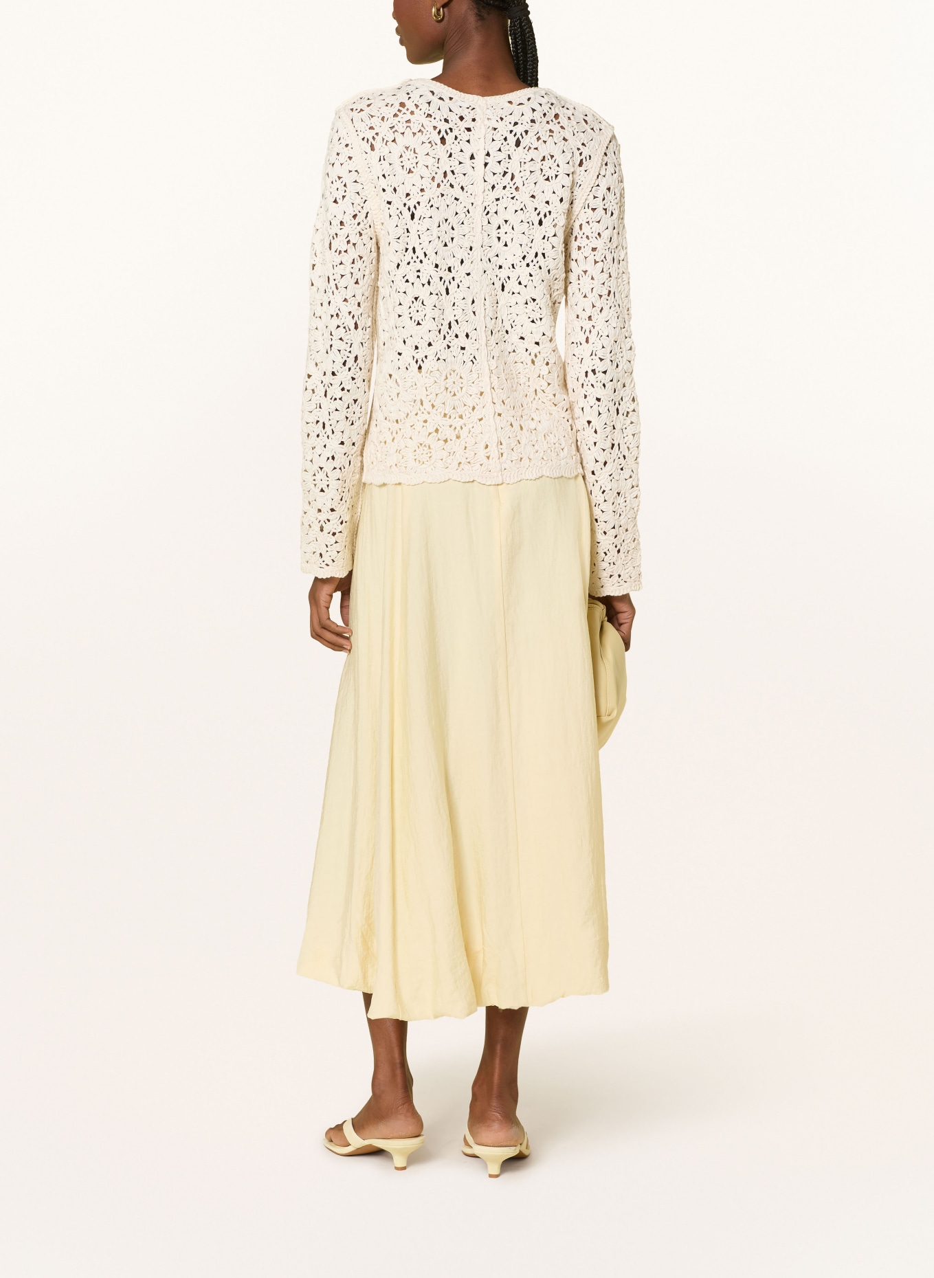 Y.A.S. Crocheted cardigan: CREAM