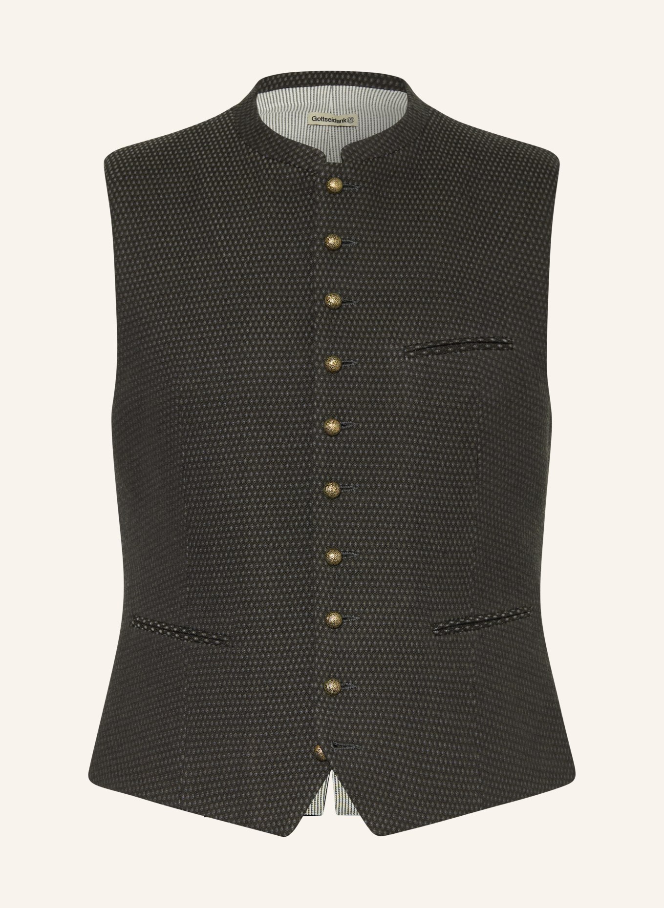 Gottseidank Trachtenweste KONSTANTIN: DUNKELGRÜN / BLAUGRAU