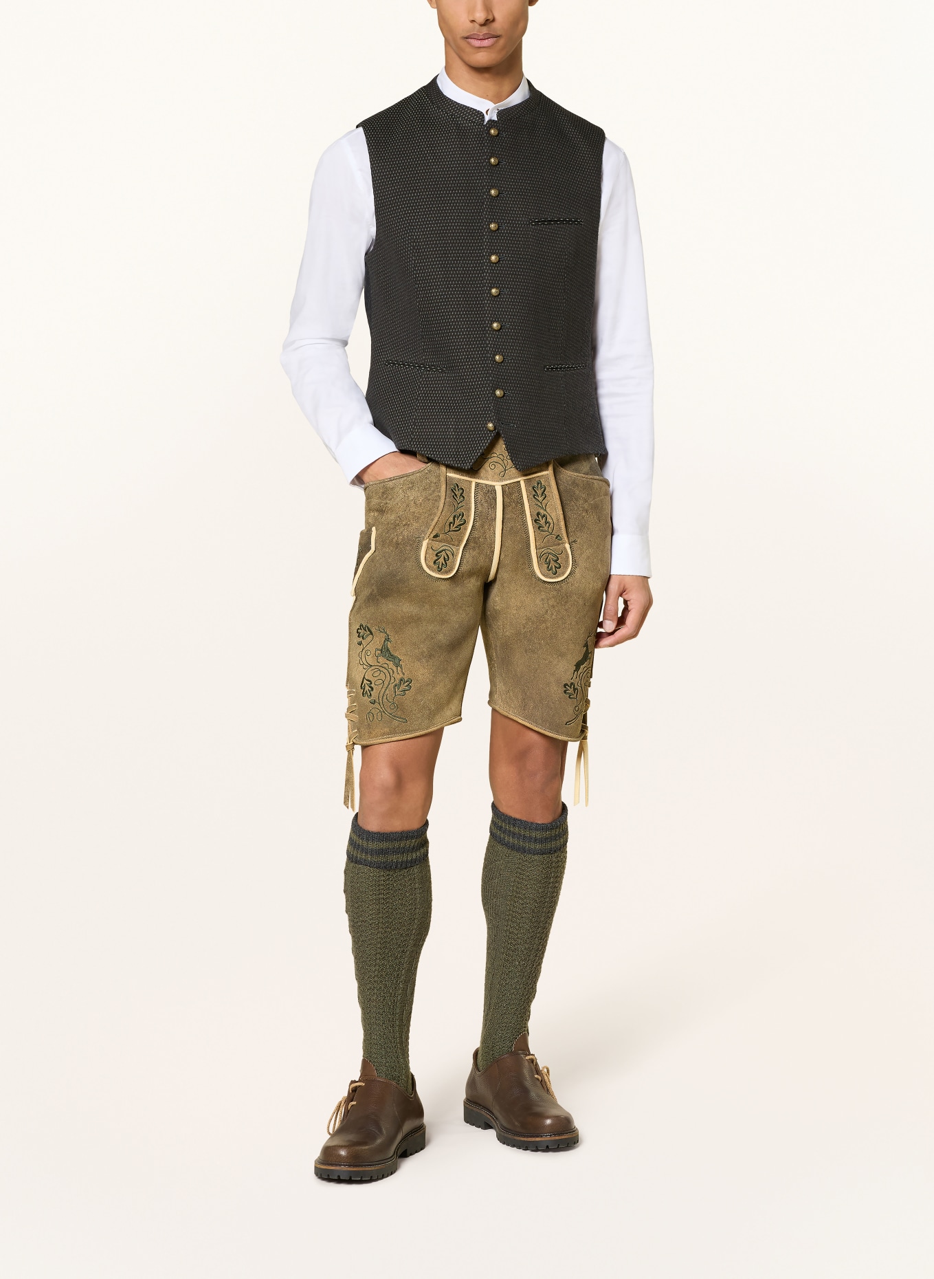 Gottseidank Trachtenweste KONSTANTIN: DUNKELGRÜN / BLAUGRAU