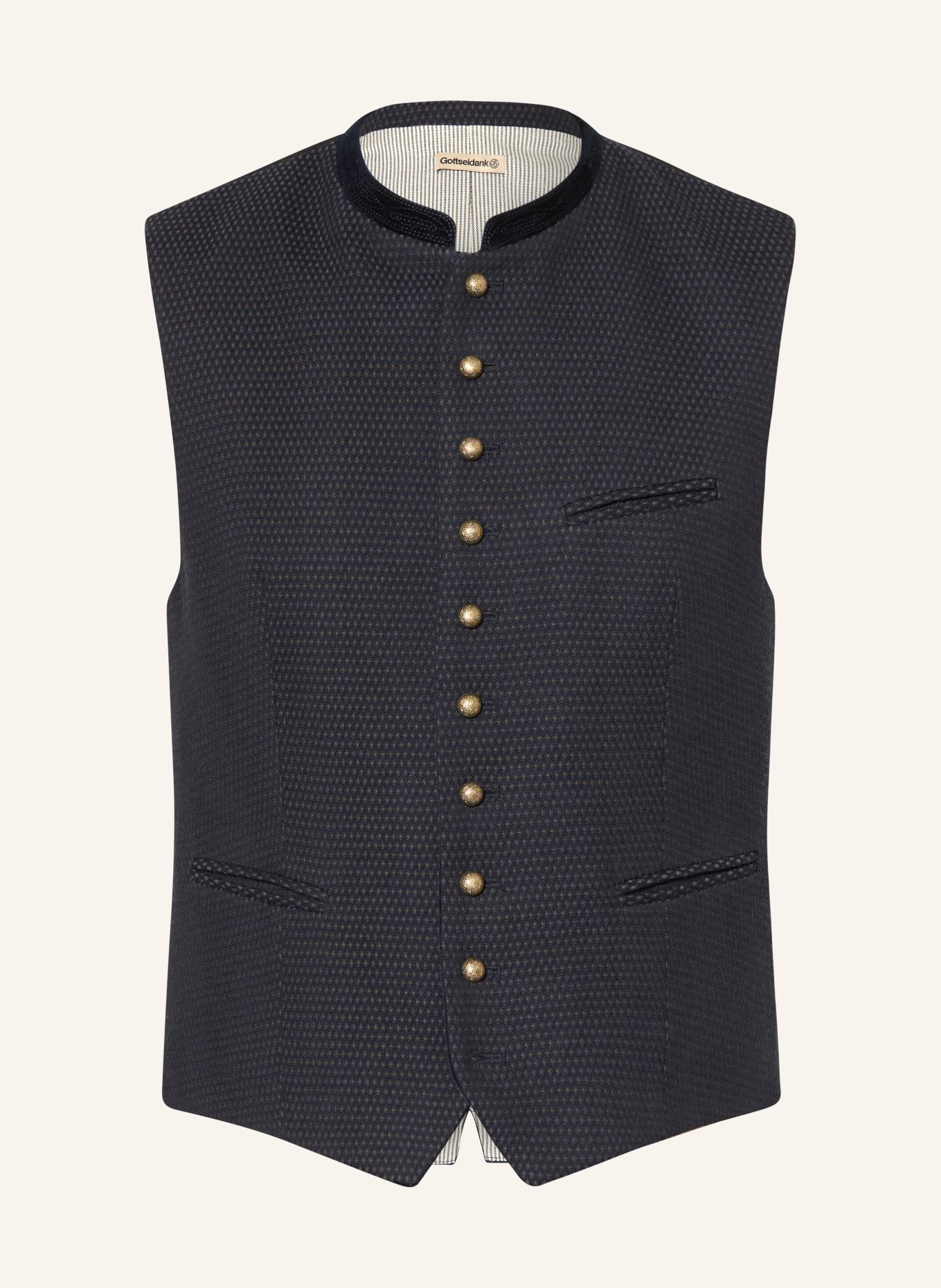 Gottseidank Kamizelka w stylu ludowym KONSTANTIN: GRANATOWY / OLIWKOWY / CZARNY