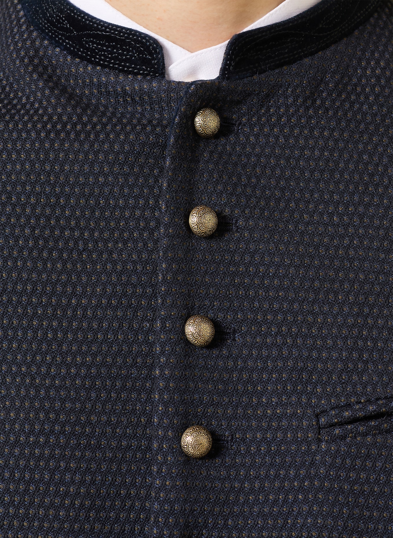 Gottseidank Kamizelka w stylu ludowym KONSTANTIN: GRANATOWY / OLIWKOWY / CZARNY