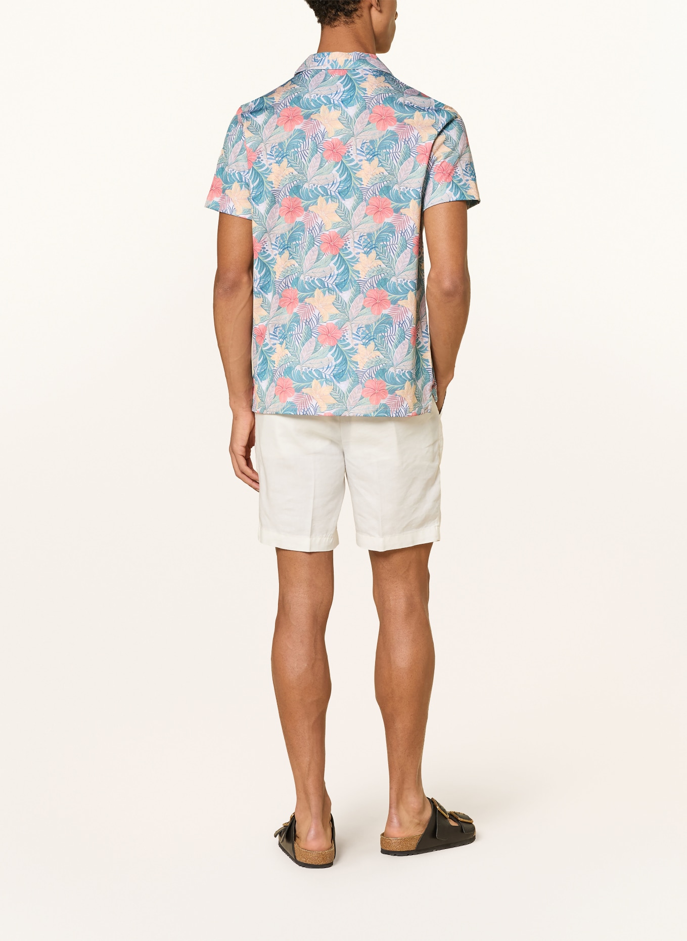 RAGMAN Resorthemd met normale pasvorm van jersey: GROEN / ORANJE / GEEL