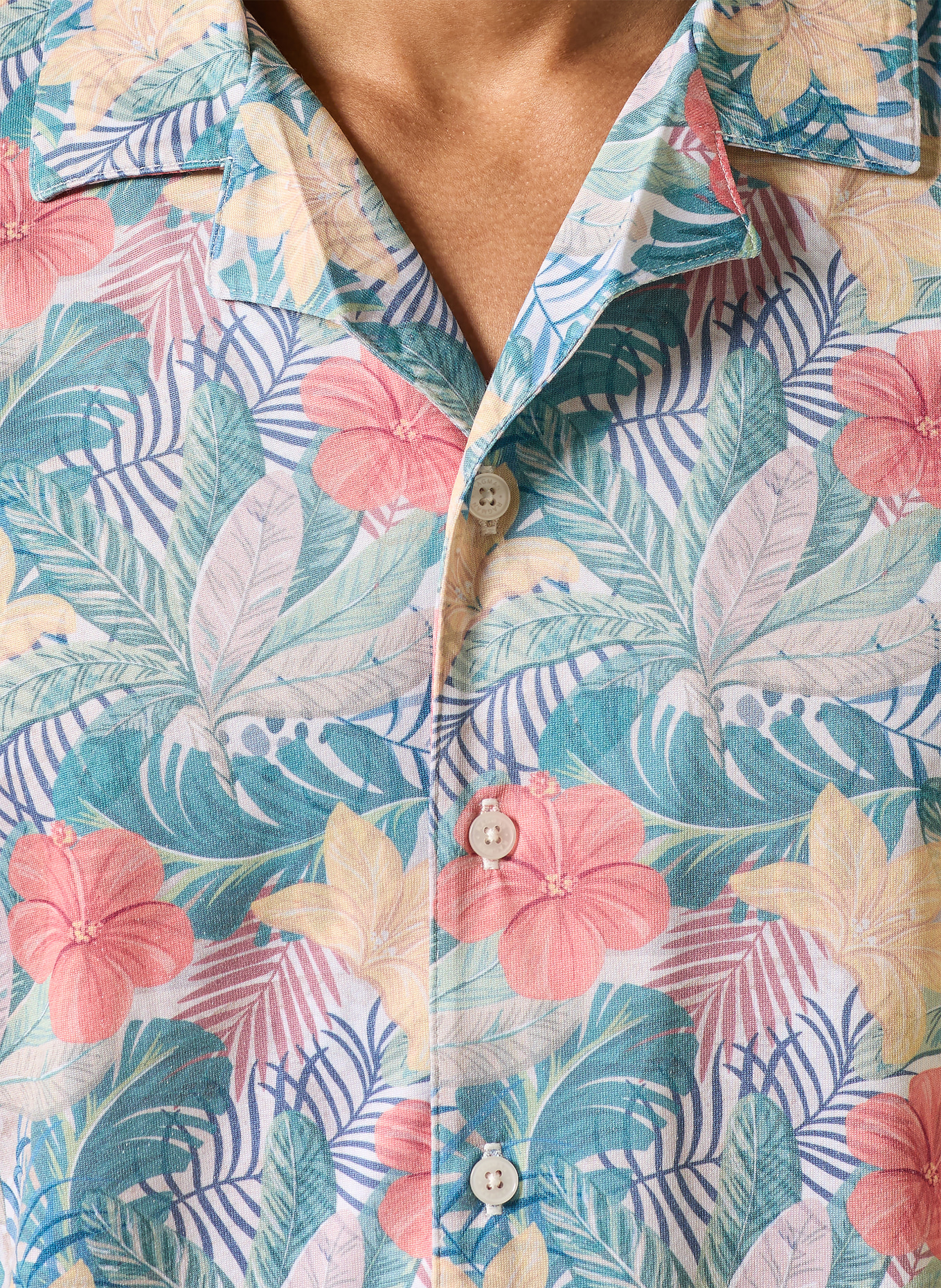 RAGMAN Resorthemd met normale pasvorm van jersey: GROEN / ORANJE / GEEL