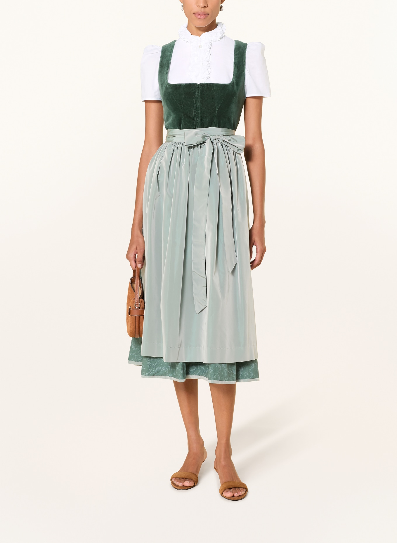 Gottseidank Dirndlbluse DAPHNE mit Rüschen: WEISS