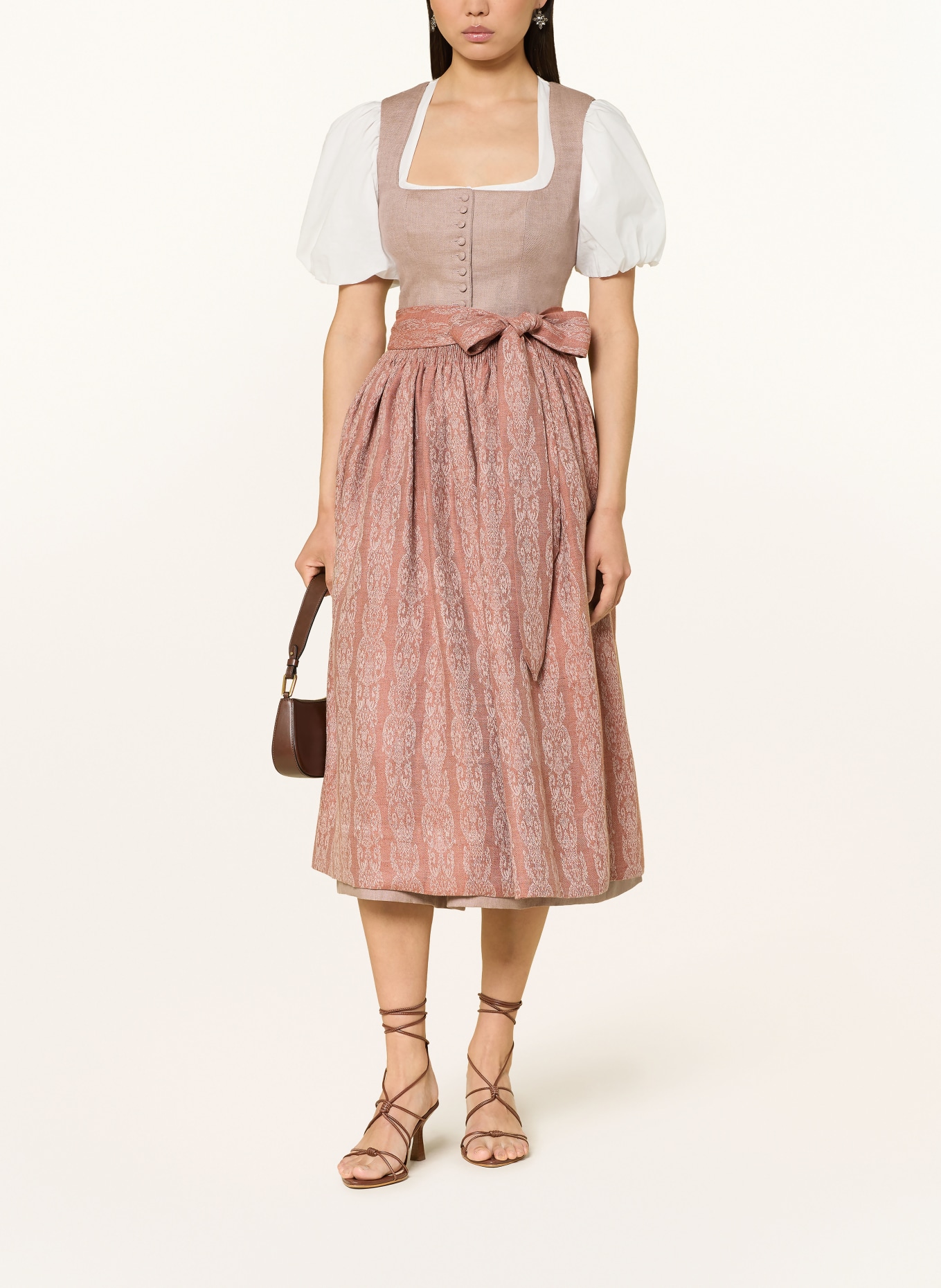 Gottseidank Leinen-Dirndl MONIKA: HELLROT